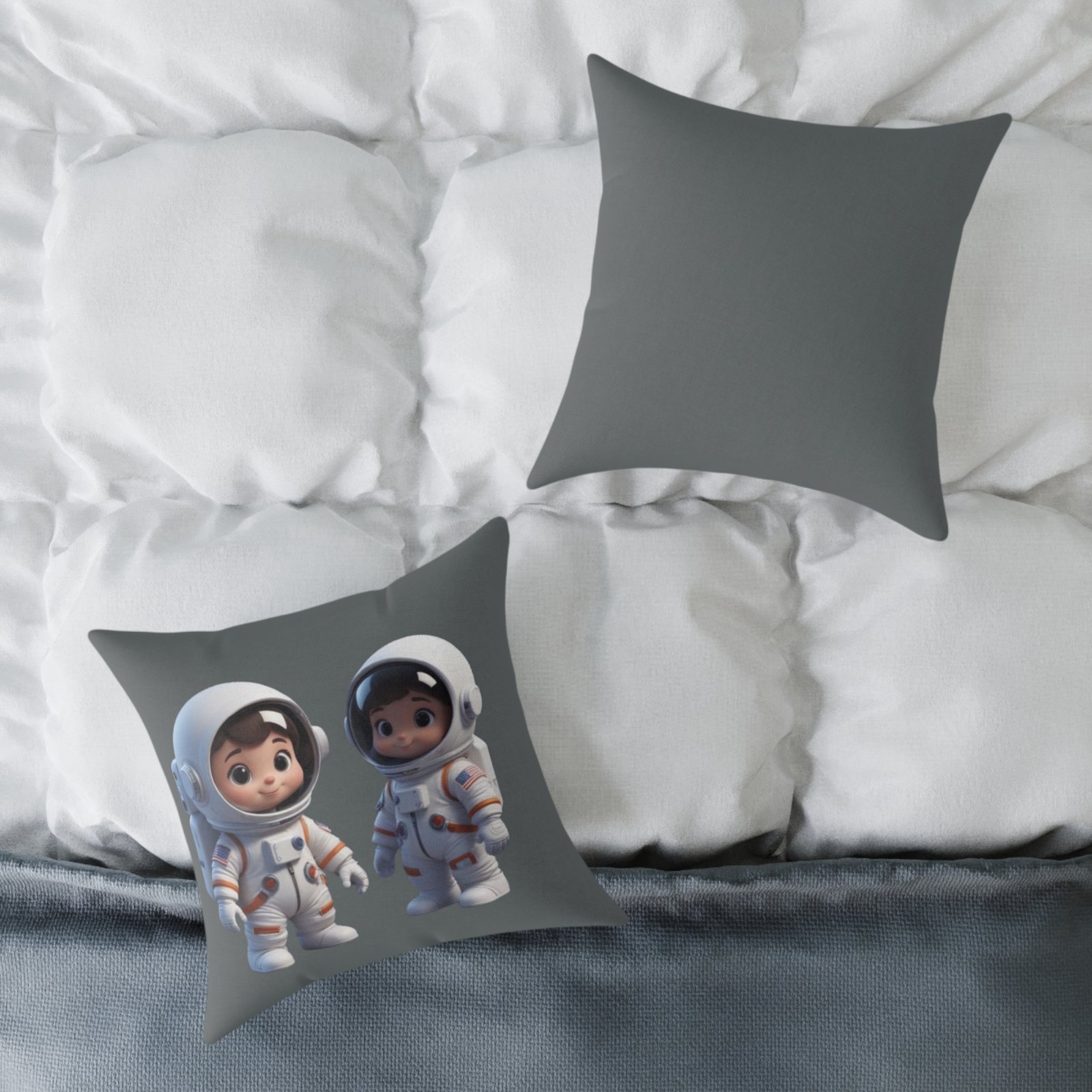 Astronauts Square Poly Canvas Pillow 08 - Image 8