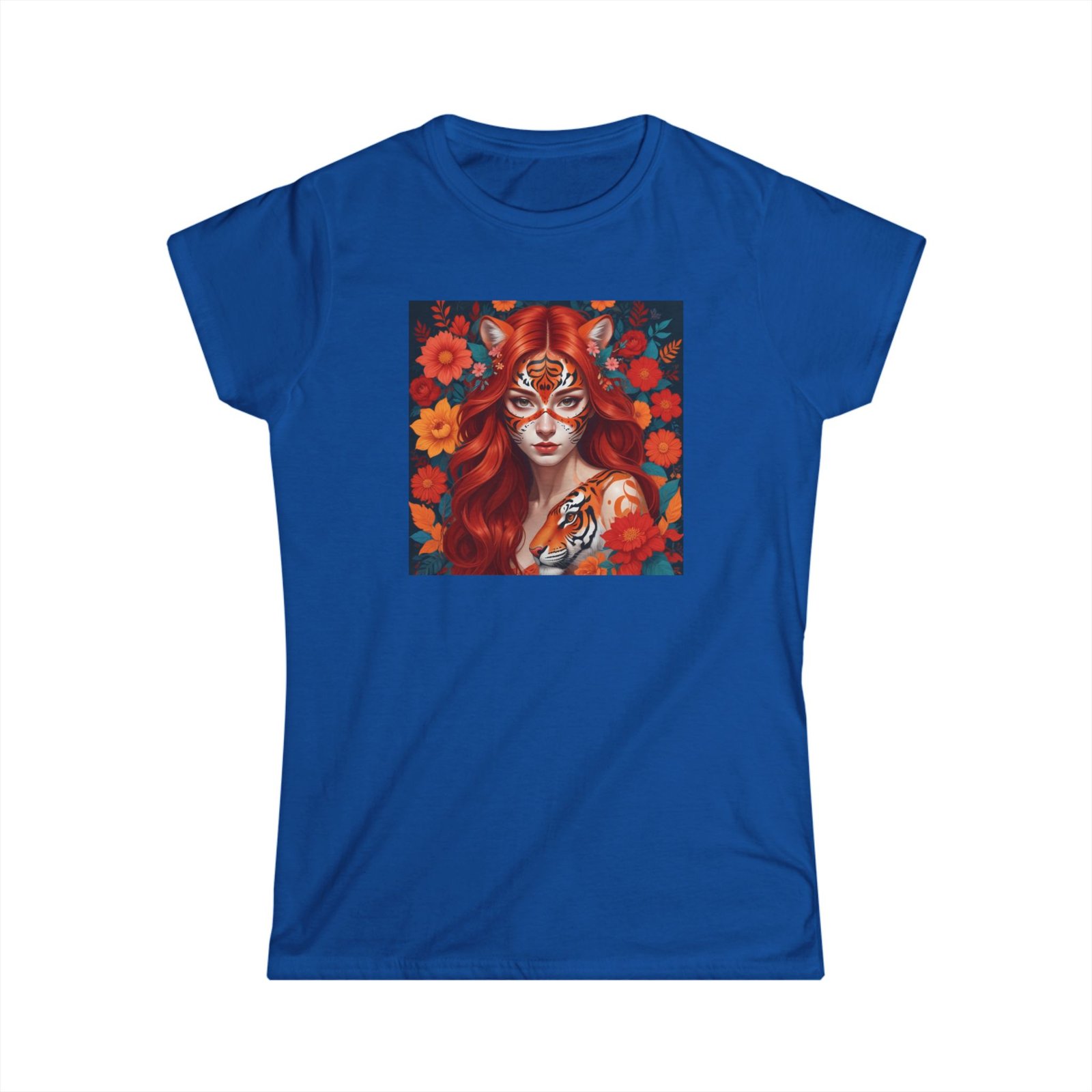 Tiger Lady Art Design Tattoo Soft style Tshirt - Image 19