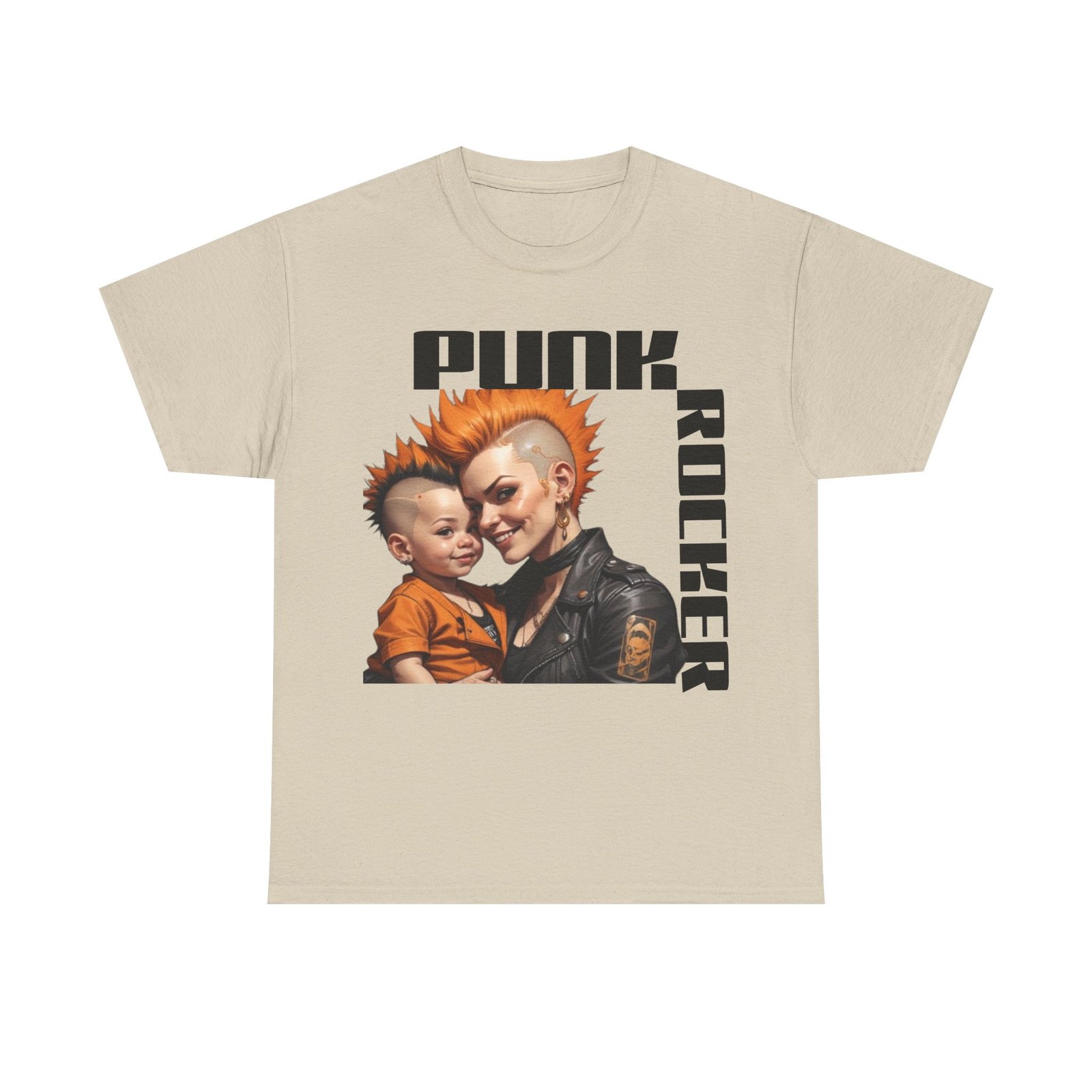 Punk Mother Daughter Father Son Grandparents Grandkids Matching Unisex Heavy Cotton Tee - Image 9