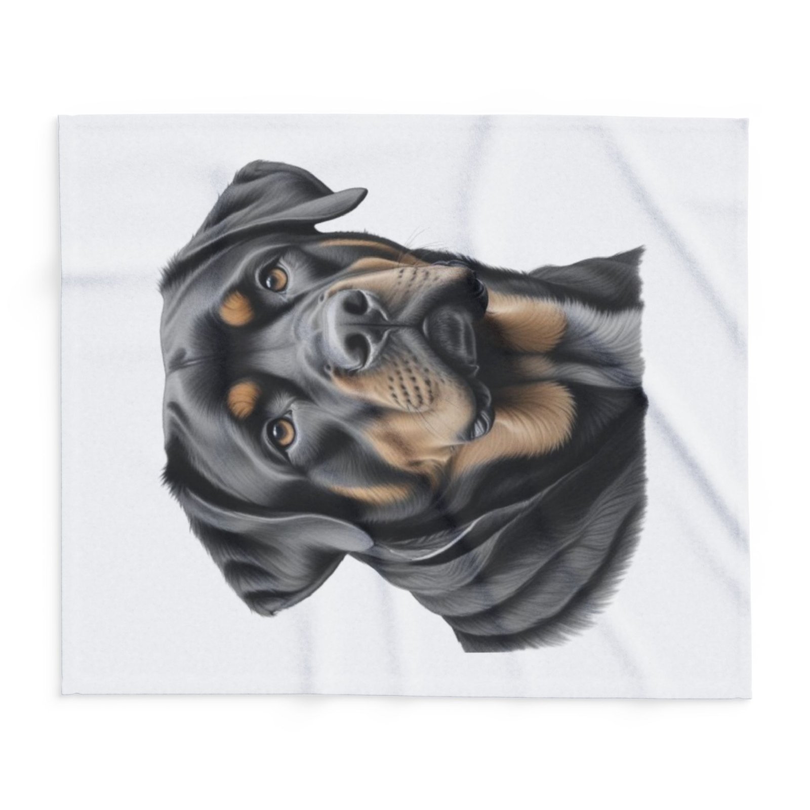 Rottweiller Puppy Arctic Fleece Blanket 08 - Image 6