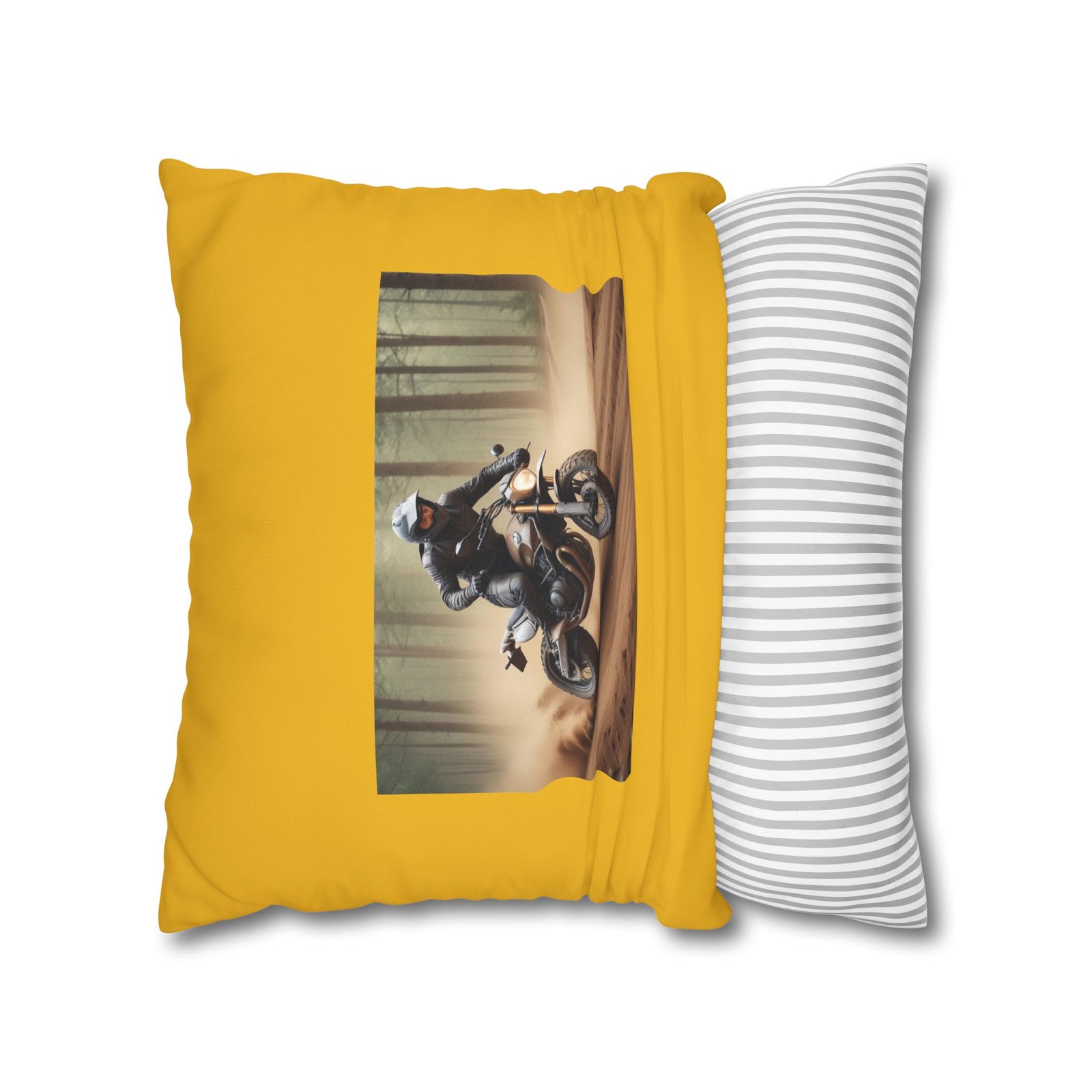 Scrambling Bikes Square Poly Canvas Pillowcase - Image 10