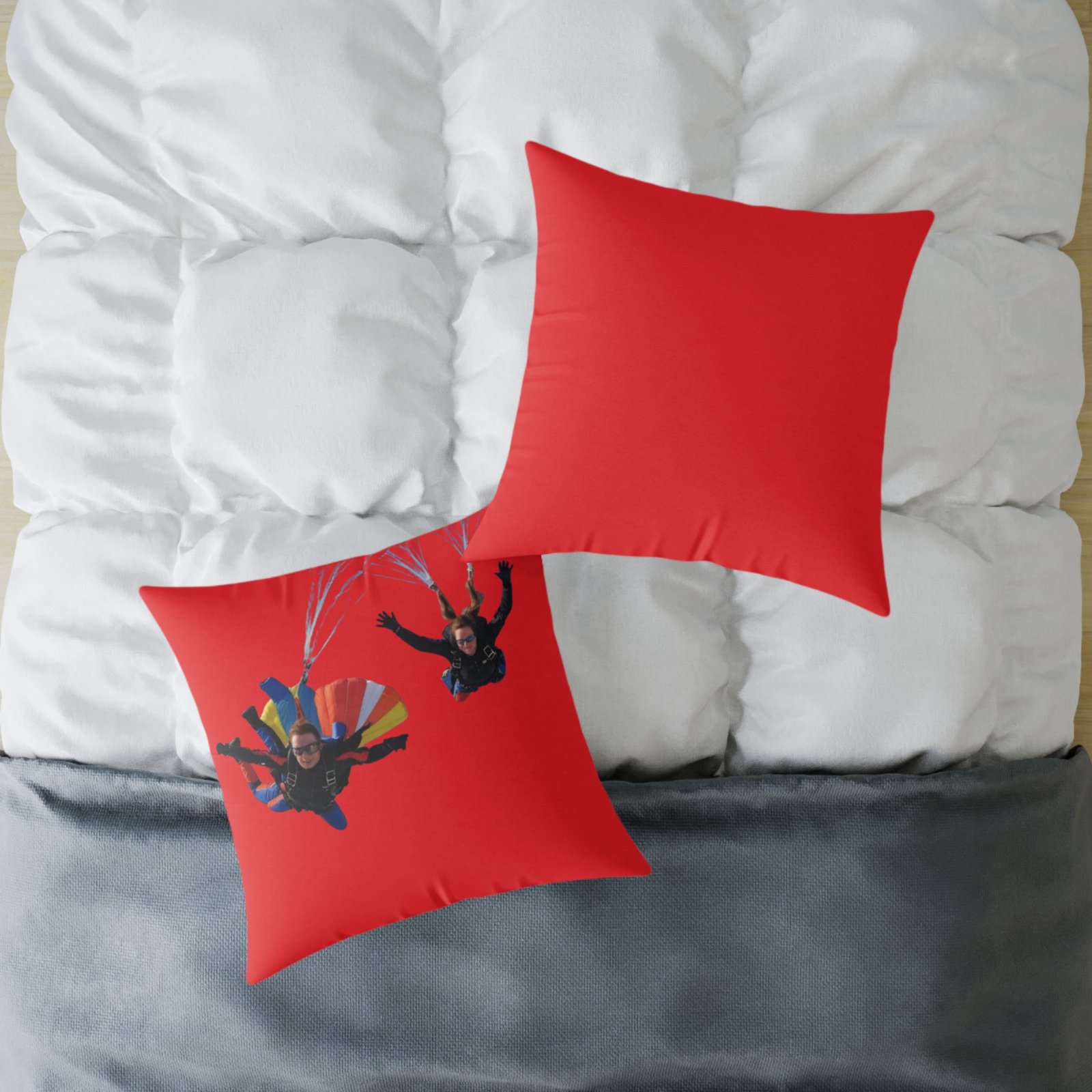 Parachuters Square Poly Canvas Pillow - Image 16