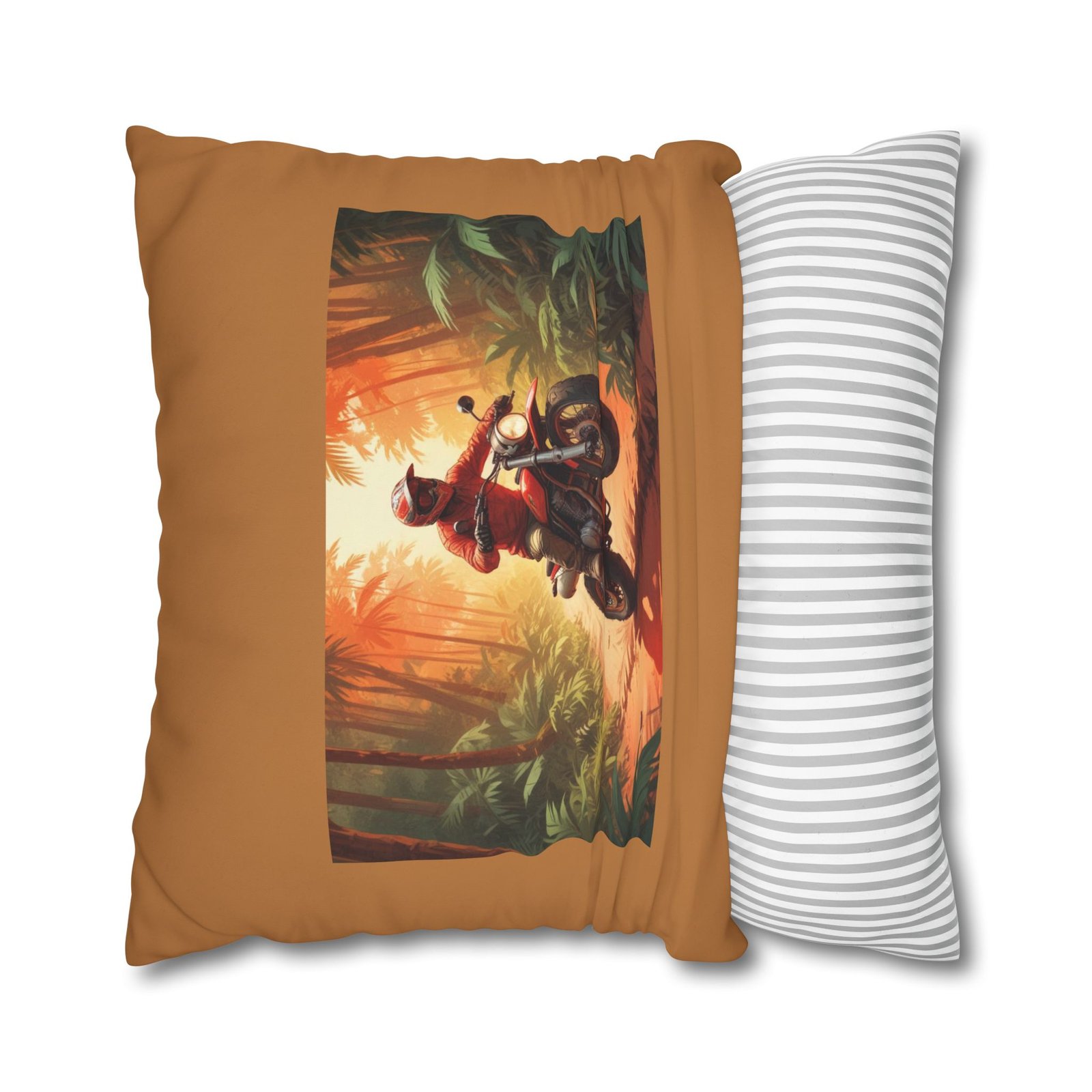 Scrambling Bikes Square Poly Canvas Pillowcase - Image 18