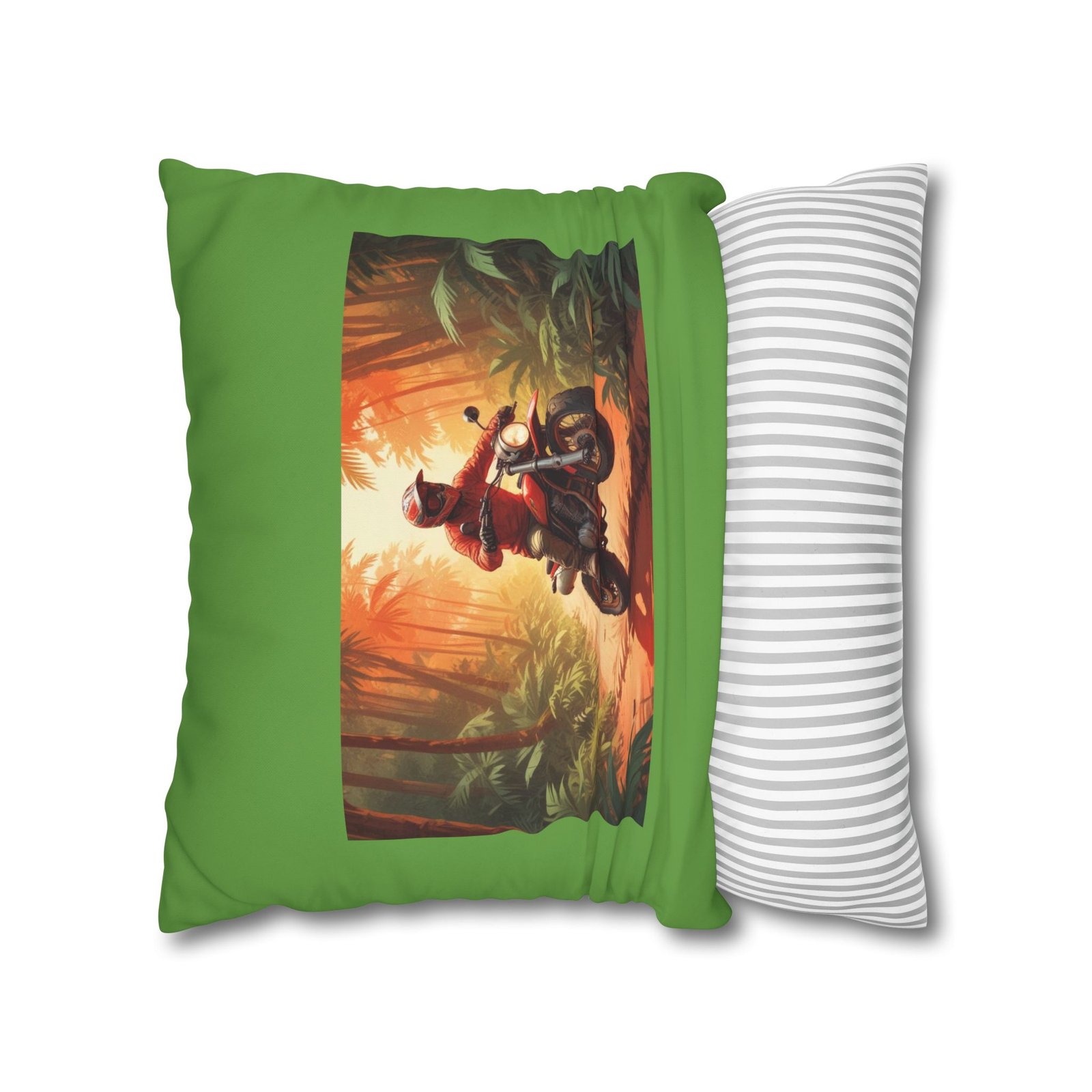 Scrambling Bikes Square Poly Canvas Pillowcase - Image 10