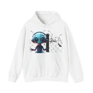 Futuristic Robot Hoodie - Sci-Fi Alien Design