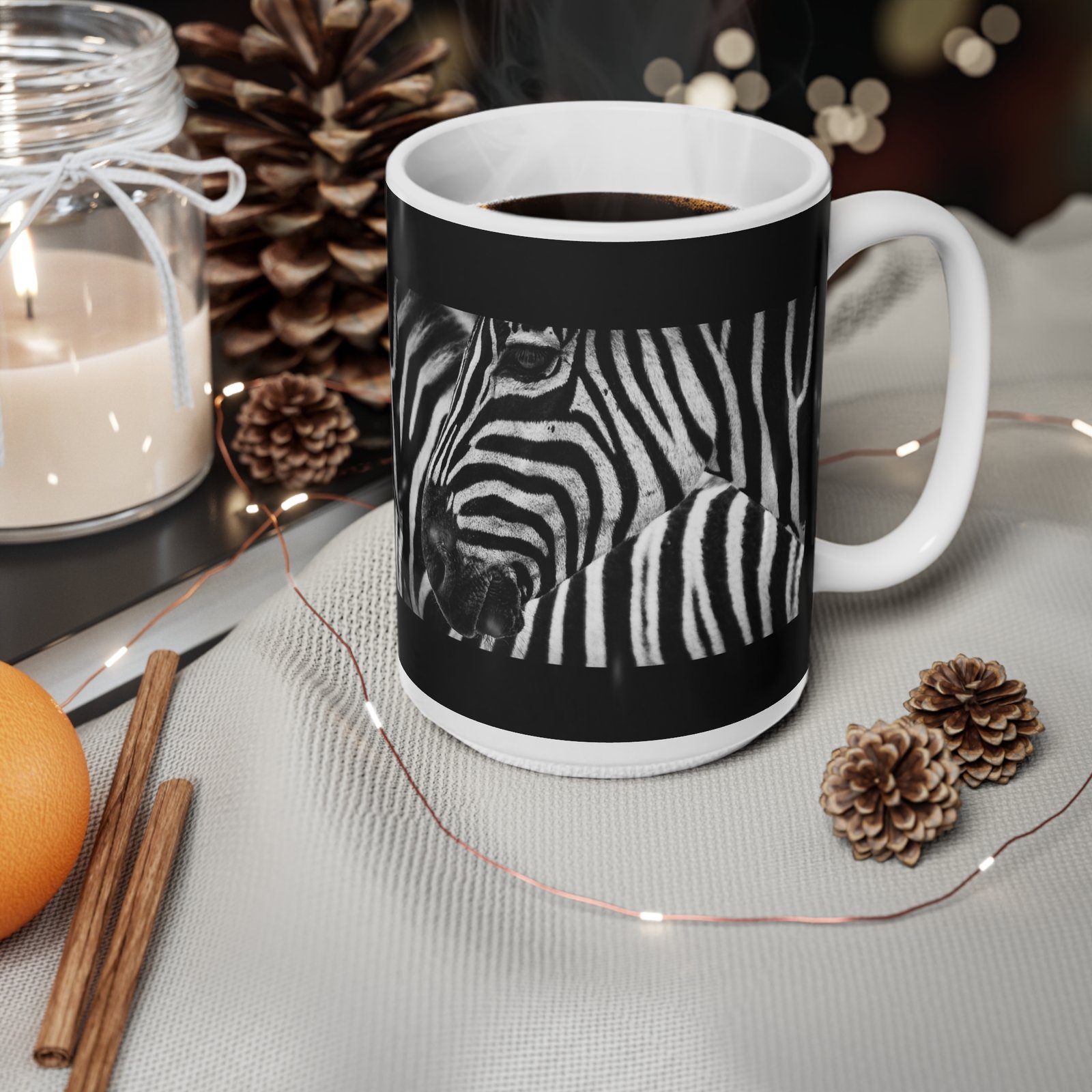Zebra Print Ceramic Coffee Cups, 11oz, 15oz - Image 8