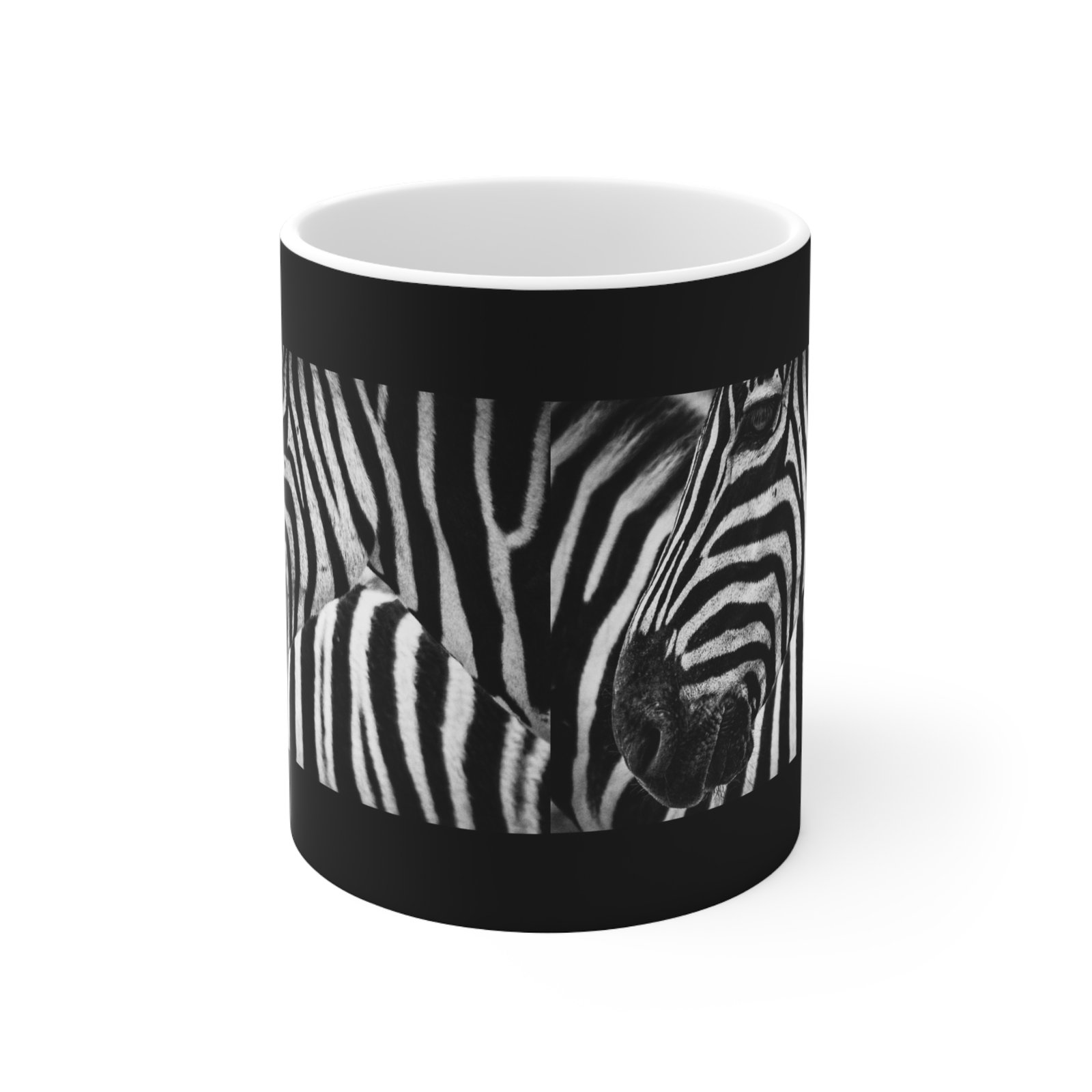 Zebra Print Ceramic Coffee Cups, 11oz, 15oz