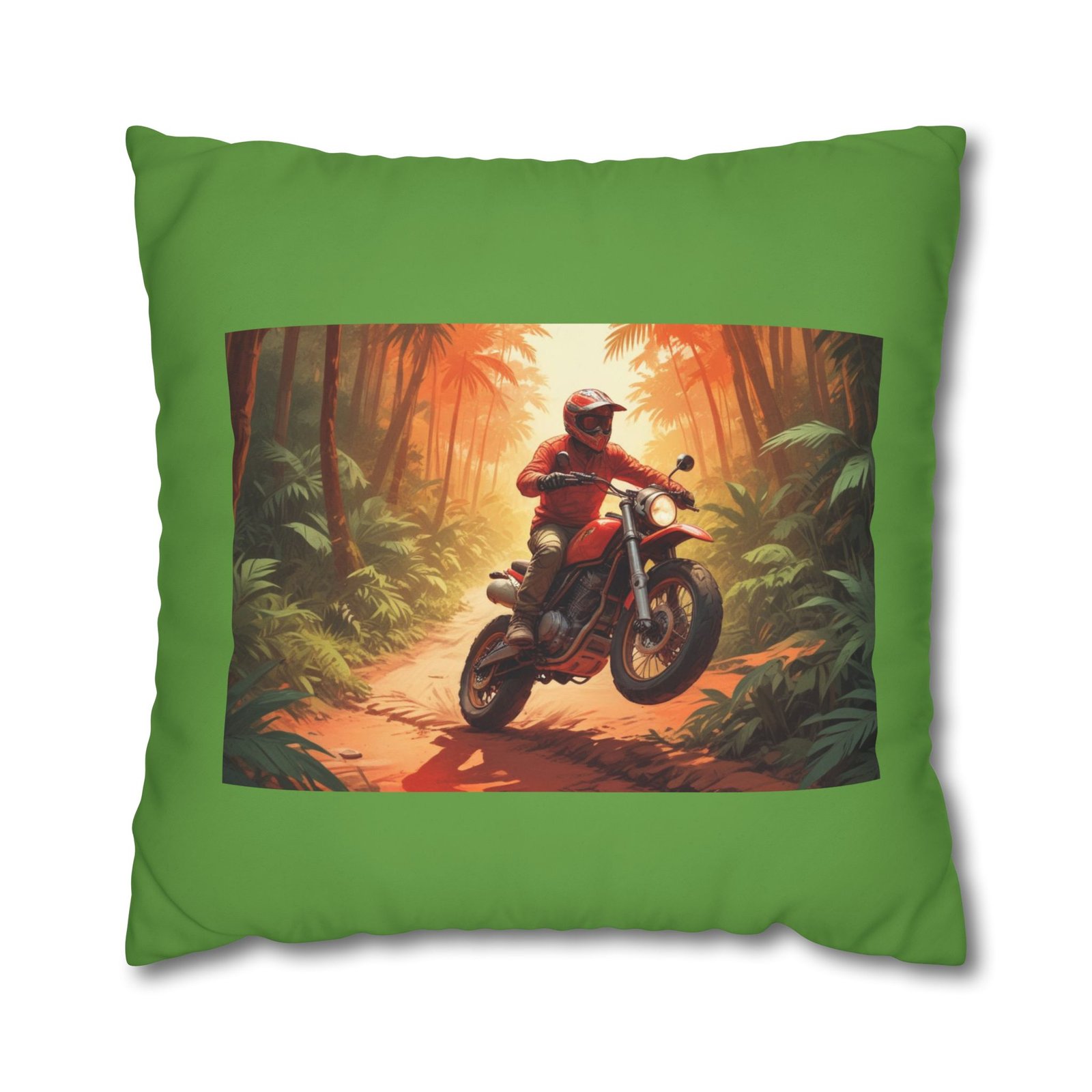 Scrambling Bikes Square Poly Canvas Pillowcase - Image 17