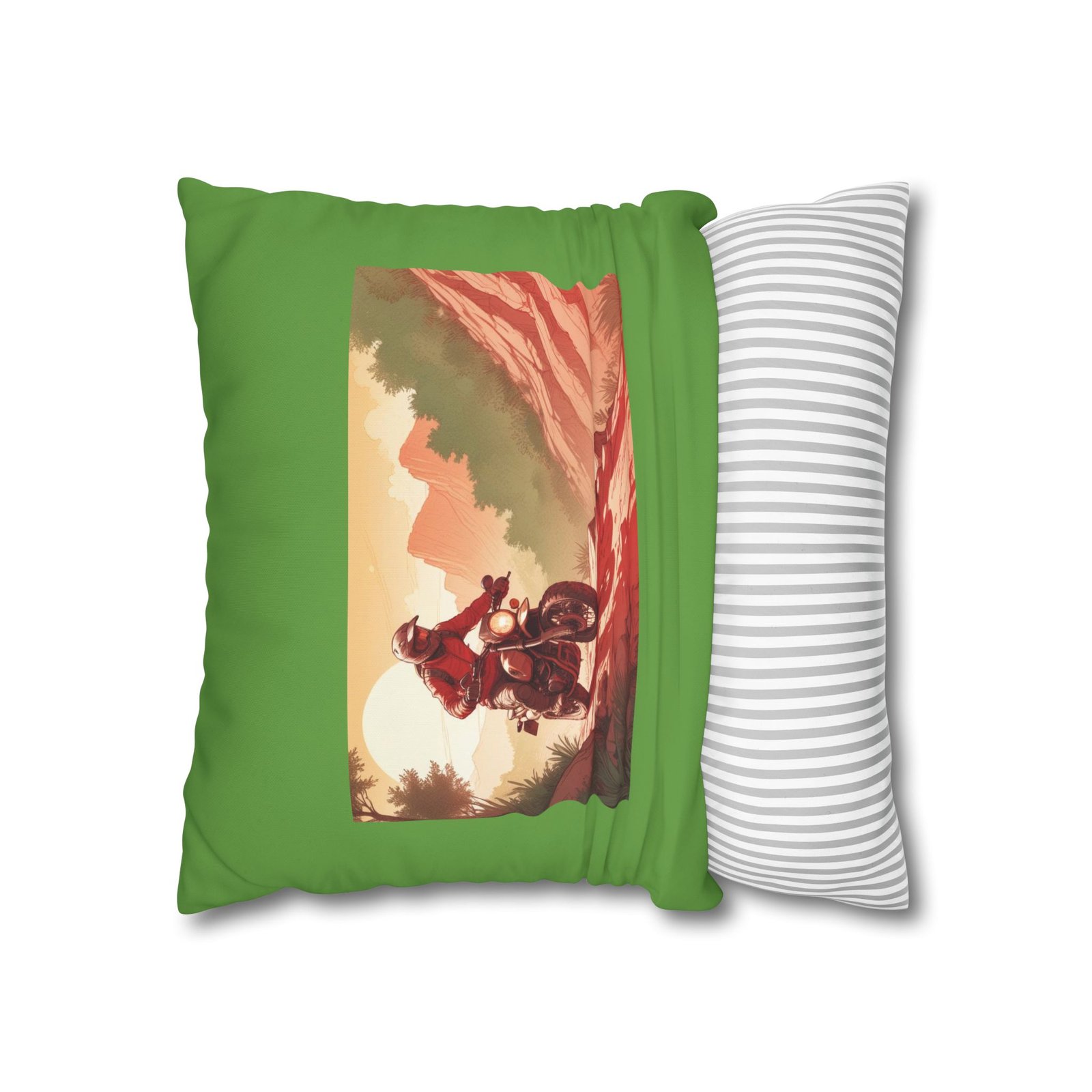 Scrambling Bikes Square Poly Canvas Pillowcase - Image 6