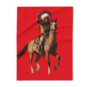 Red Indian Arctic Fleece Blanket