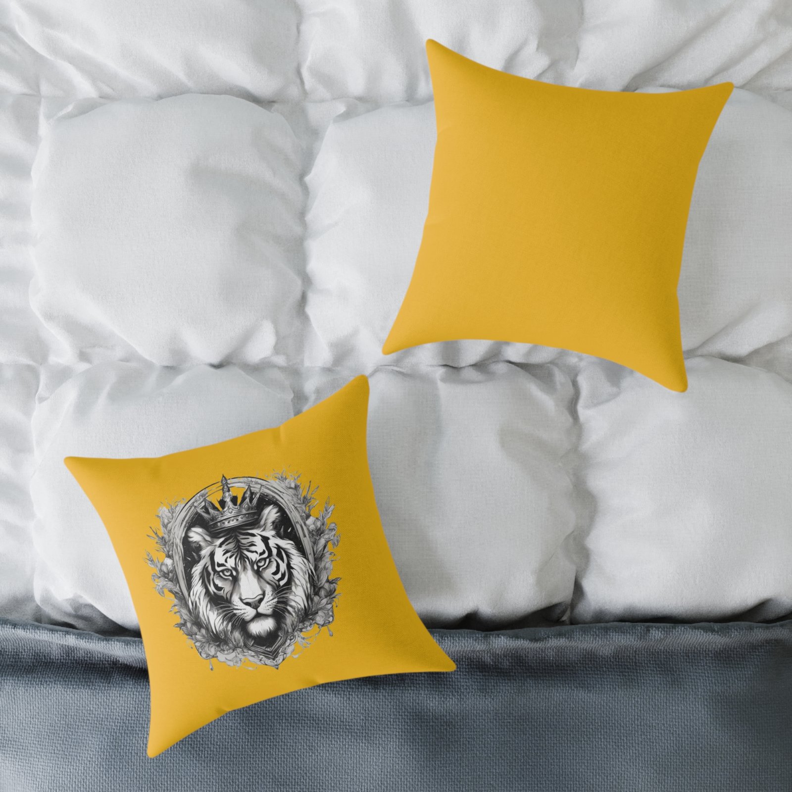 Tiger Square Poly Canvas Pillow - Image 8