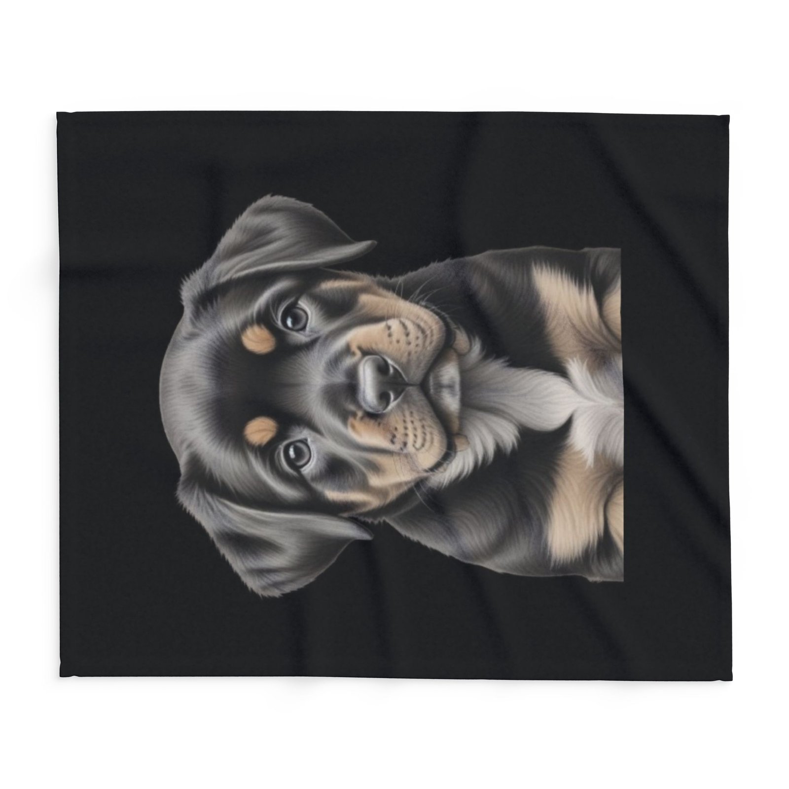 Rottweiller Puppy Arctic Fleece Blanket 08 - Image 6