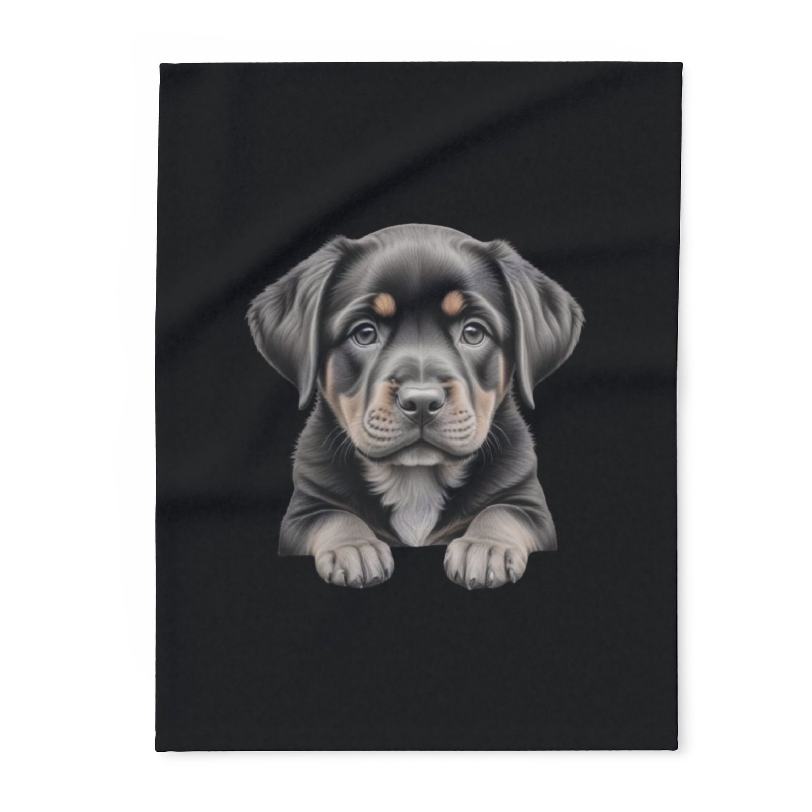 Rottweiller Puppy Arctic Fleece Blanket 08