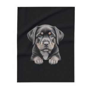 Rottweiller Puppy Arctic Fleece Blanket 08