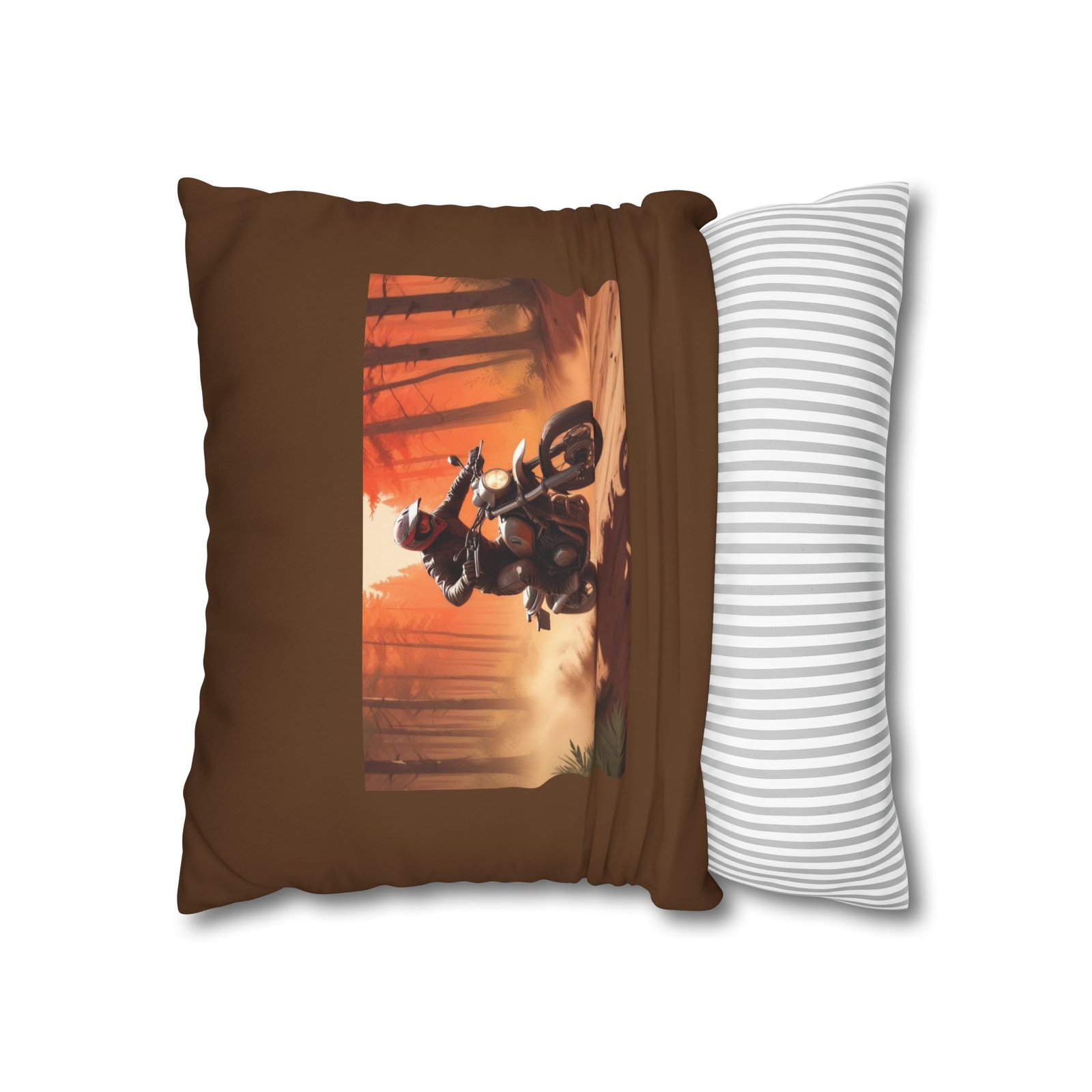 Scrambling Bikes Square Poly Canvas Pillowcase - Image 6