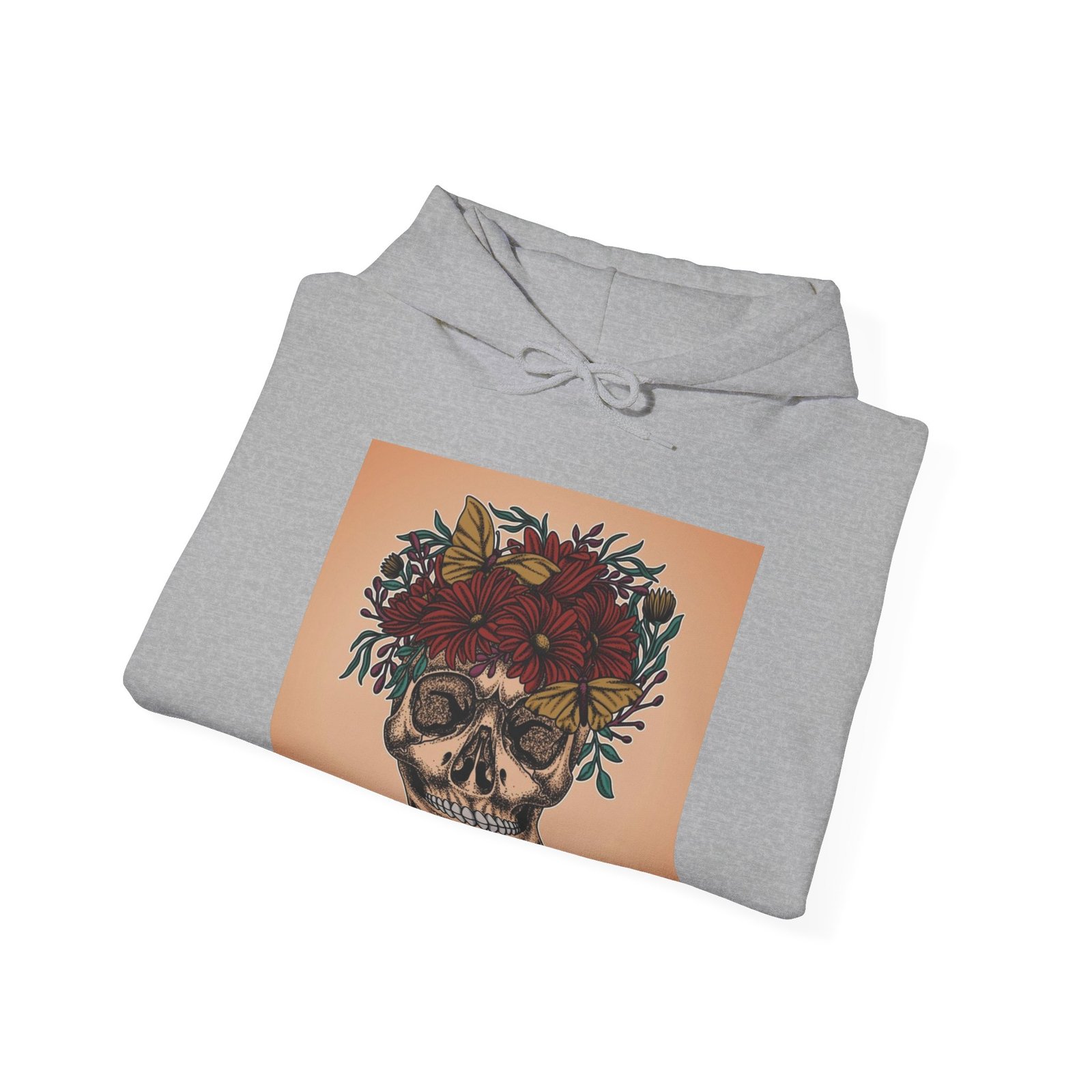 Skull Roses Tattoo Flowers Hoodie, Gothic Sweatshirt, Edgy Pullover, Dark Floral - Image 20