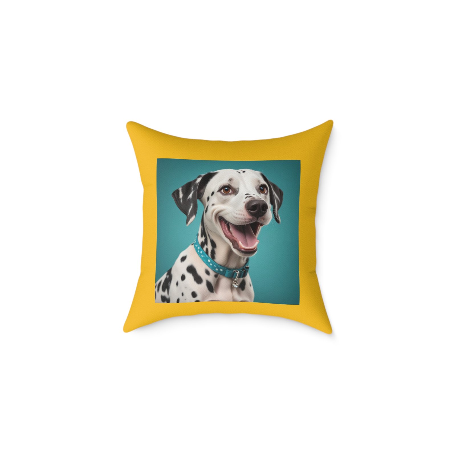 Dalmatian Pet Dog Puppy Cushion 08 Square Poly Canvas Pillow 08 - Image 5