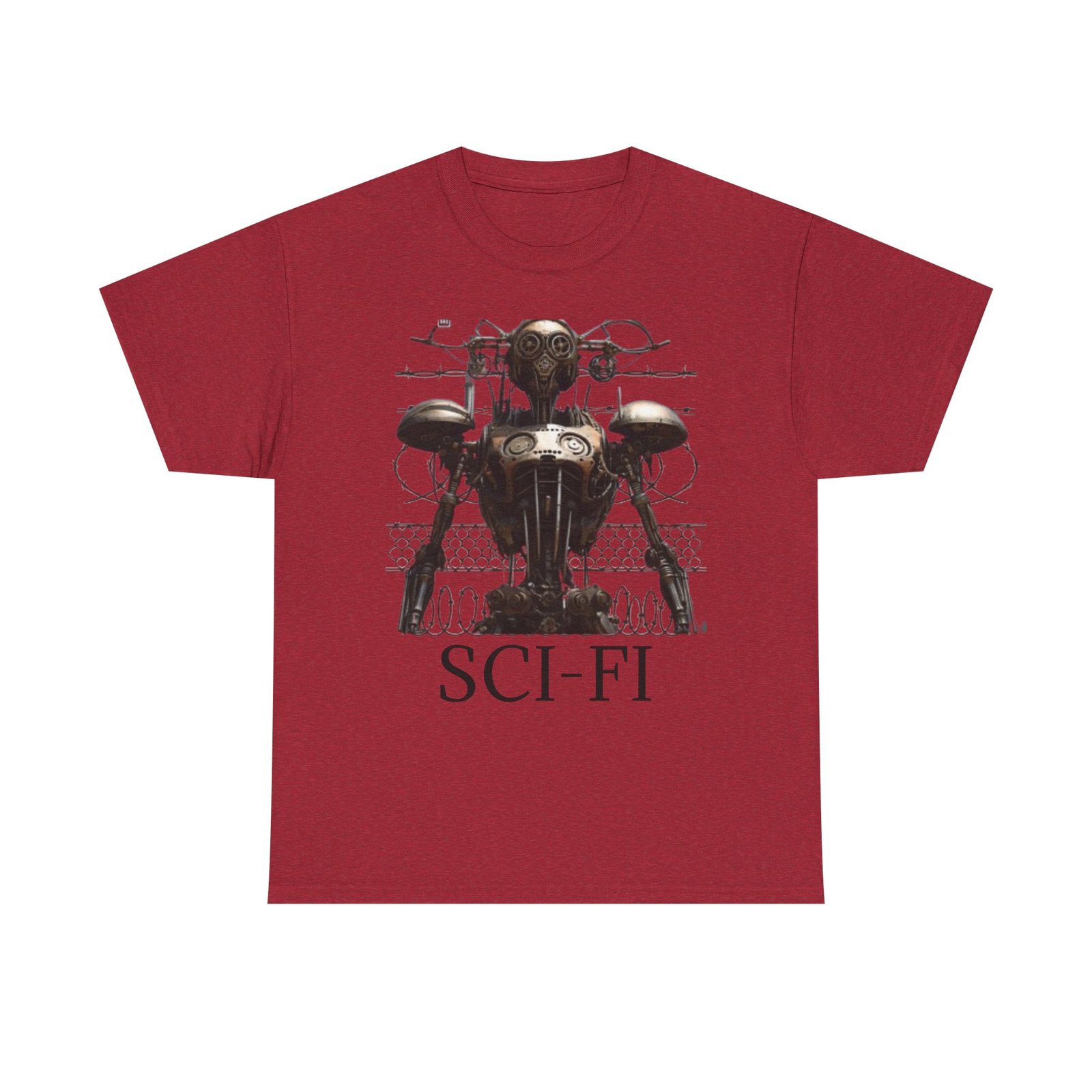 Sci-Fi Robot Futuristic Tee, Unisex Cotton T-Shirt, Geeky Clothing, Perfect Gift for Sci-Fi Lovers, Casual Wear, Unique Graphic Tee - Image 49