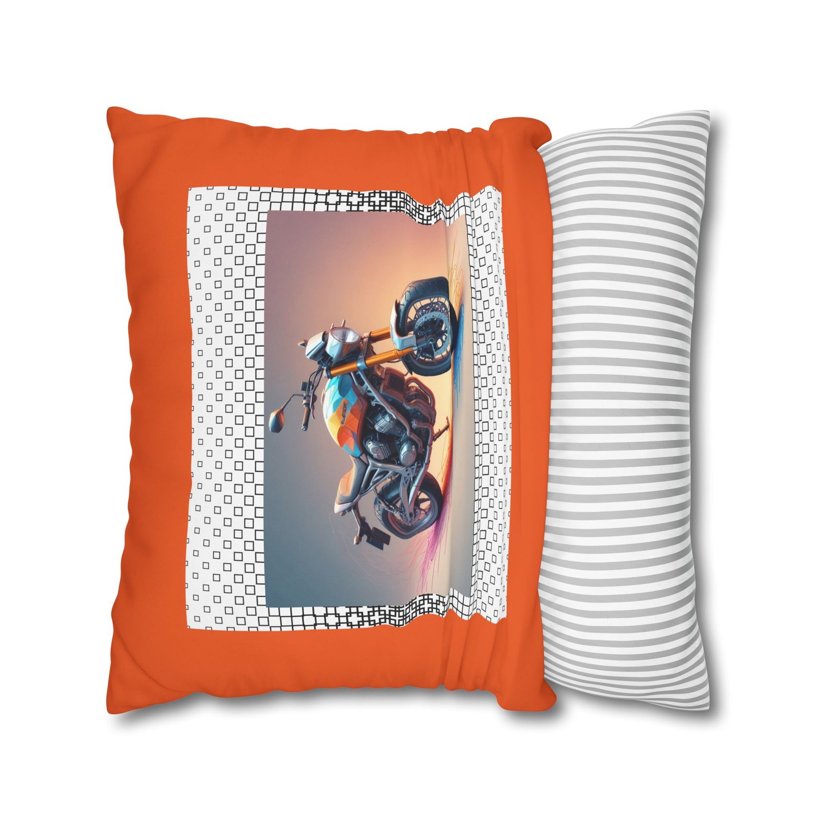 Scrambling Bikes Square Poly Canvas Pillowcase - Image 14