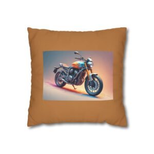Scrambling Bikes Square Poly Canvas Pillowcase