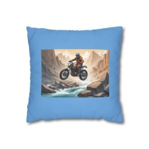 Scrambling Bikes Square Poly Canvas Pillowcase