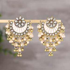 Retro Indian Style Hollow Bell Dripping Oil Metal Alloy Earrings