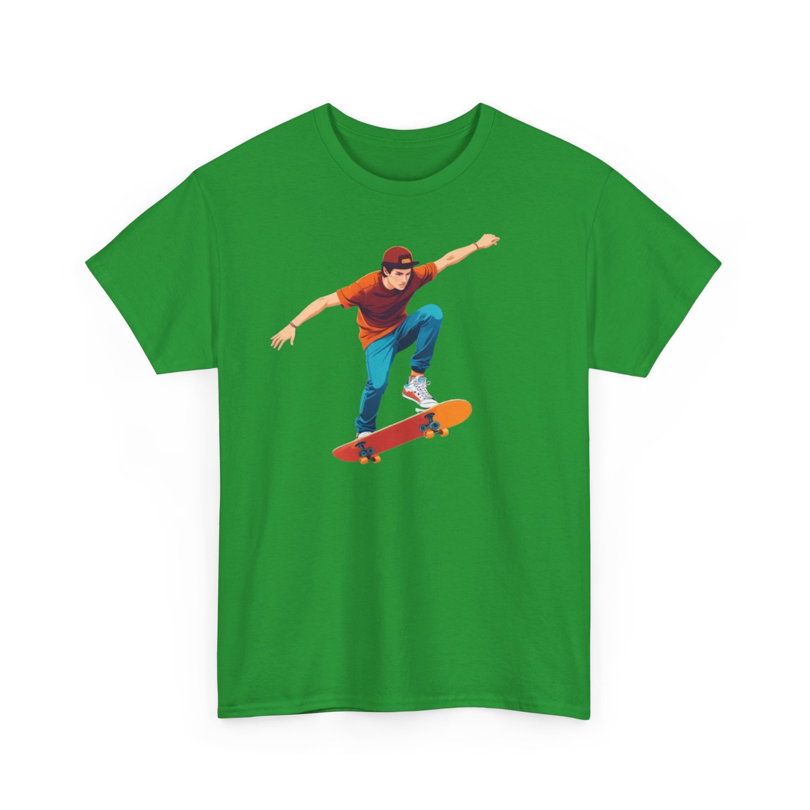 Skateboard Unisex Heavy Cotton Tee - Image 39