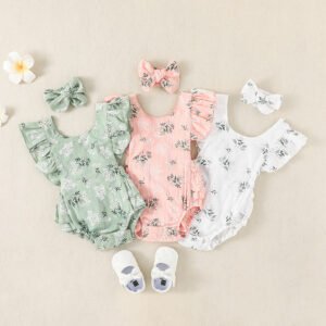 Infant Toddler New Sleeveless Triangle Rompers Baby Cute Strap Jumpsuit