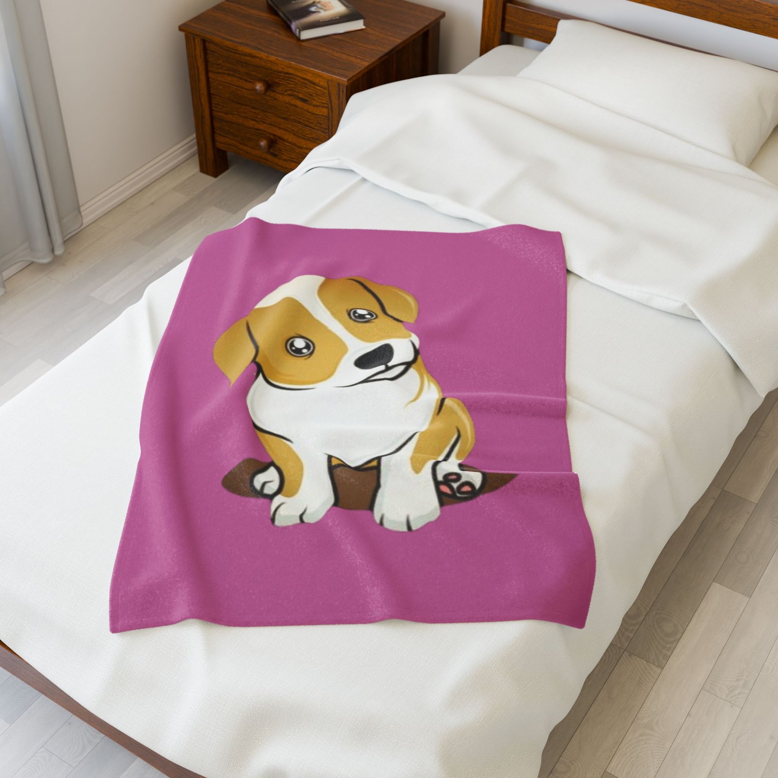 Terrier Dog Custom Dog Portrait Velveteen Plush Blanket | Cozy Pet Lover Gift - Image 3