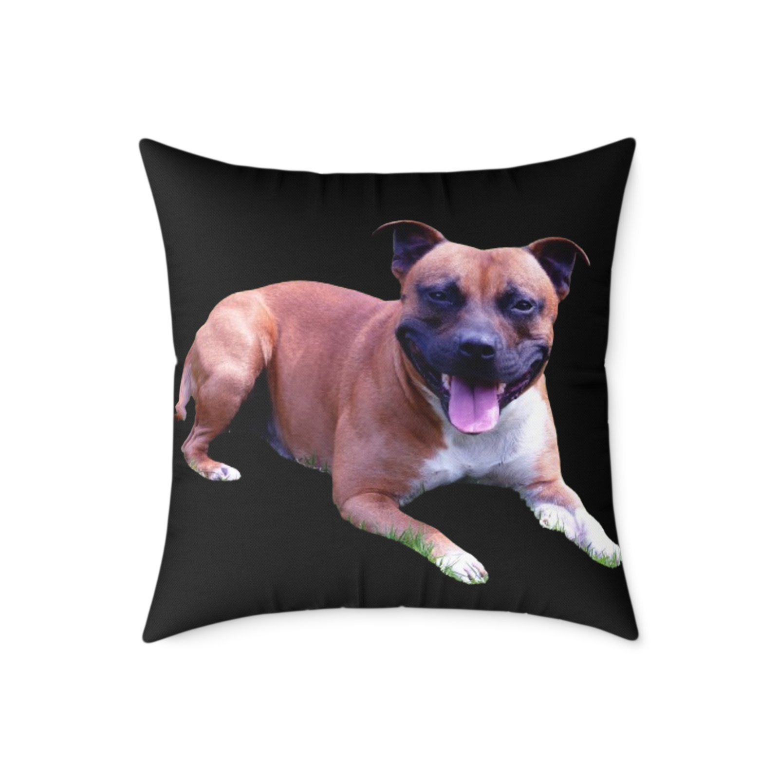 Staffordshire Bull Terrier Square Poly Canvas Pillow 08 - Image 13