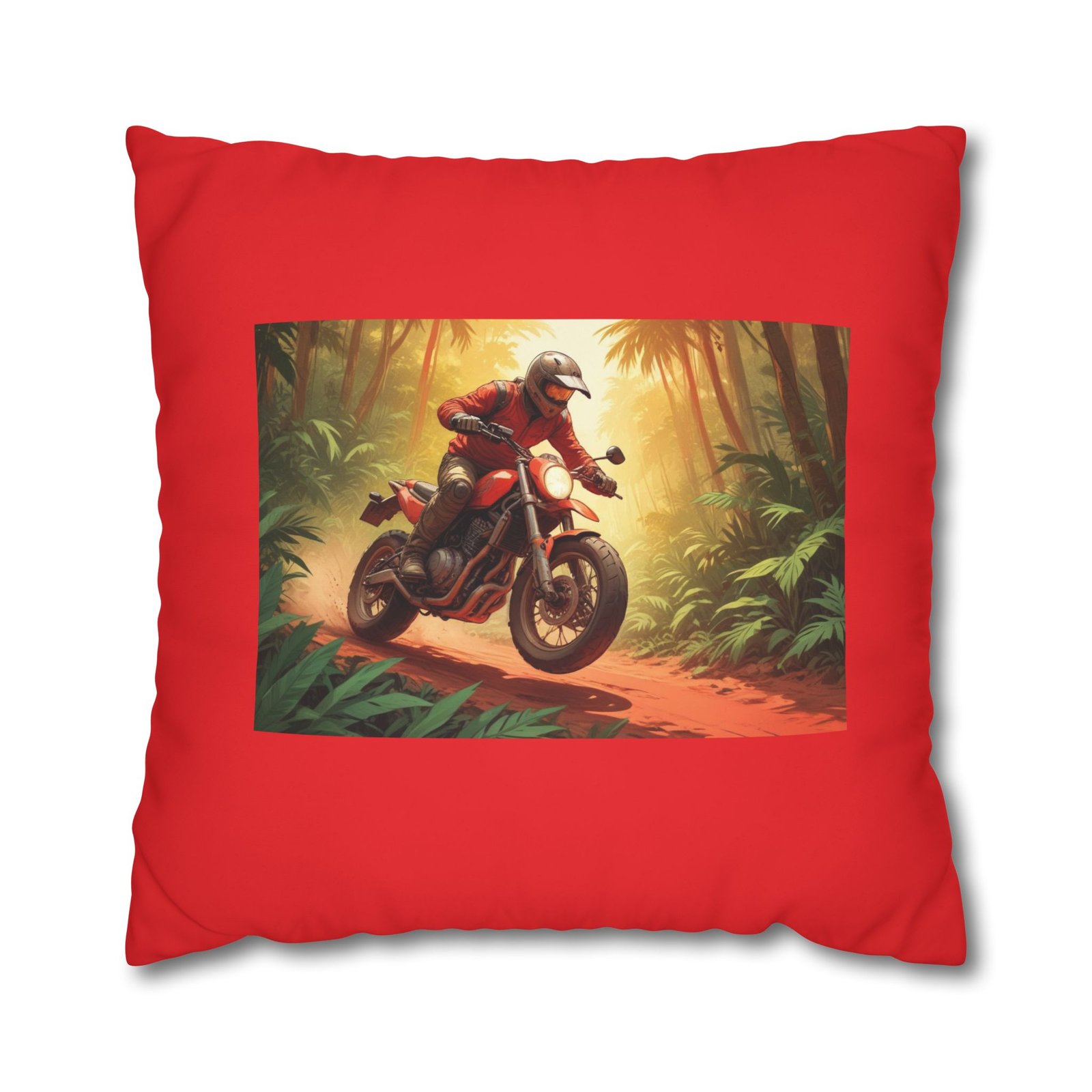 Scrambling Bikes Square Poly Canvas Pillowcase - Image 17