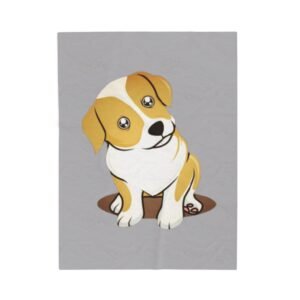 Terrier Dog Custom Dog Portrait Velveteen Plush Blanket | Cozy Pet Lover Gift