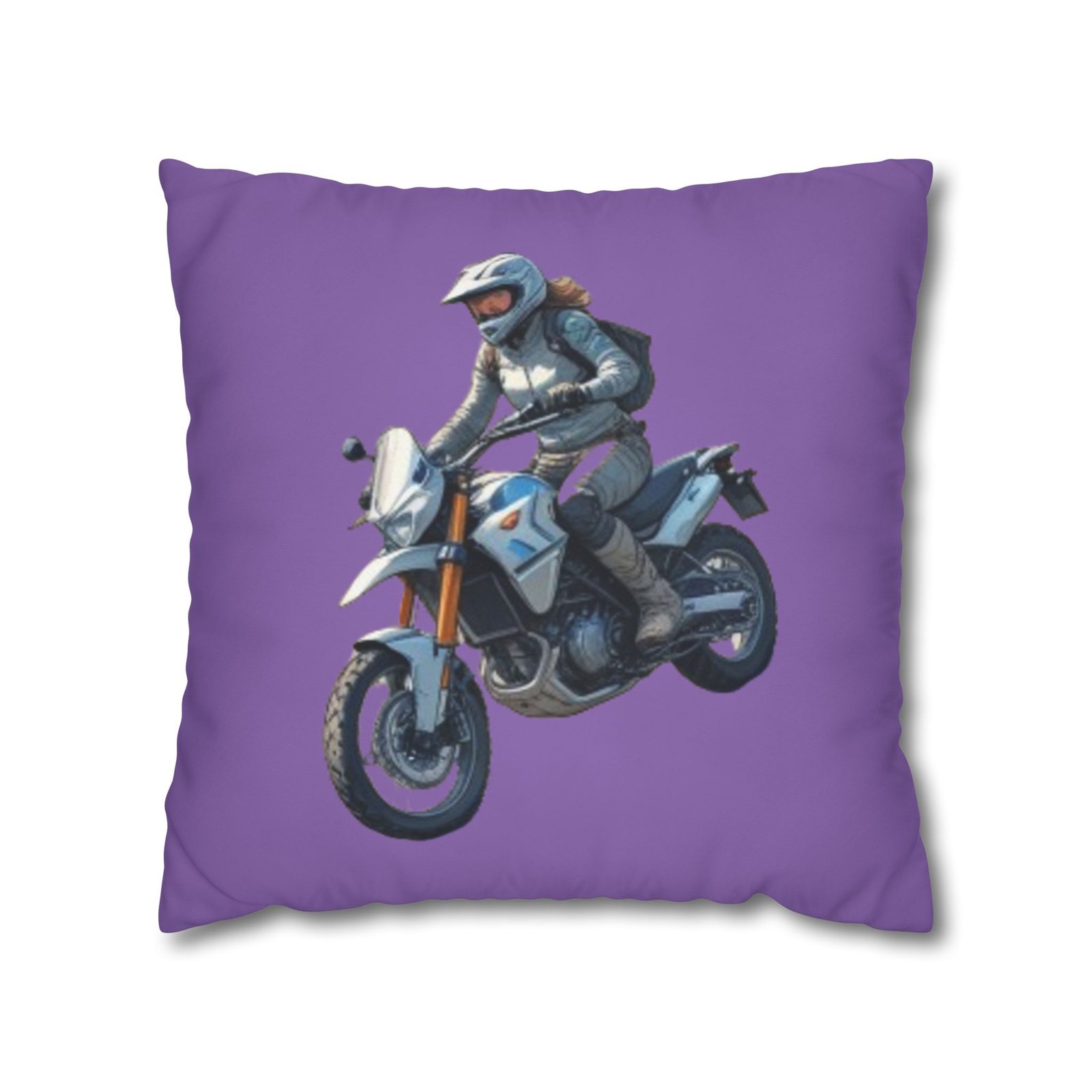 Scrambling Bikes Square Poly Canvas Pillowcase - Image 9