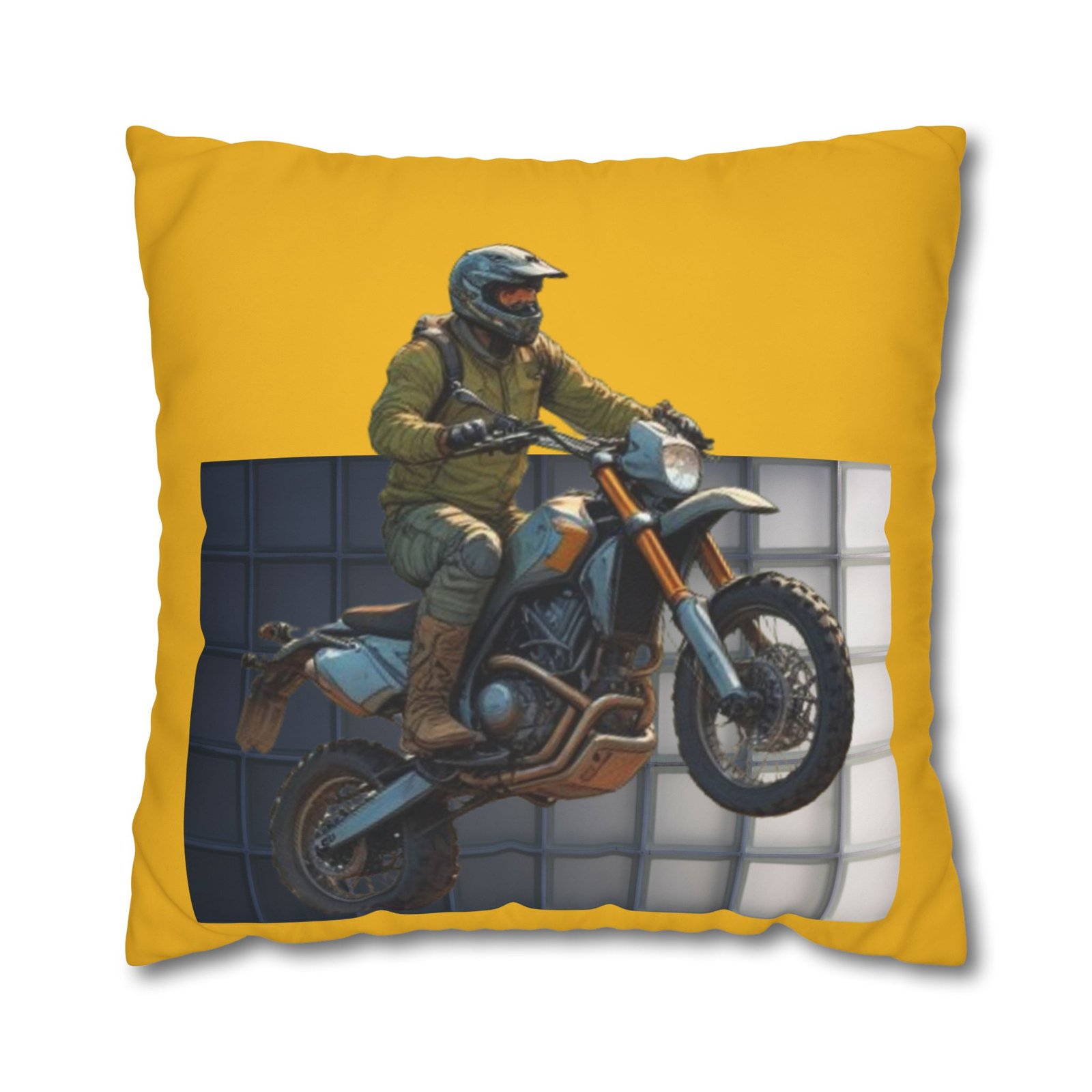 Scrambling Bikes Square Poly Canvas Pillowcase - Image 17