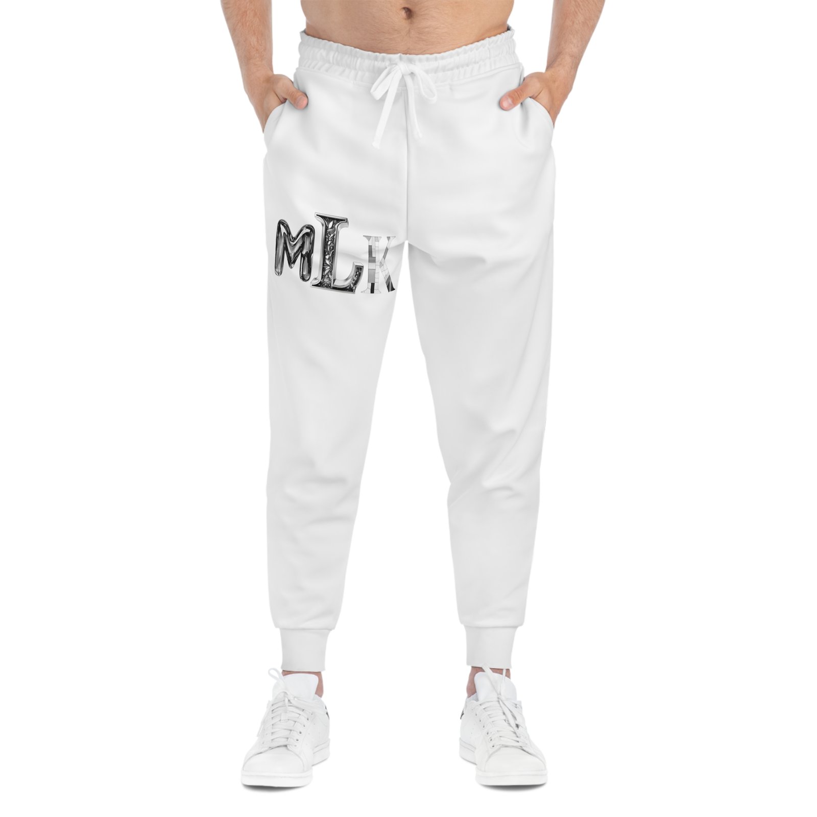 Athletic Joggers with MLK Design, Comfortable Jogging Pants, Sportswear Gift, Activewear, Fitness Apparel, Red Joggers - Image 3