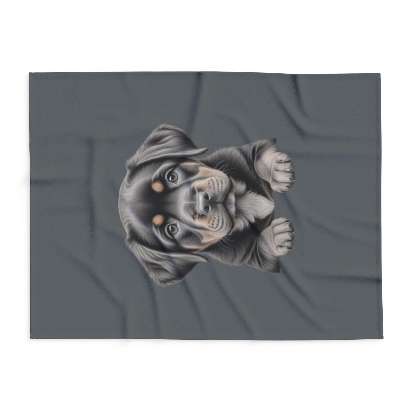 Rottweiller Puppy Arctic Fleece Blanket - Image 10