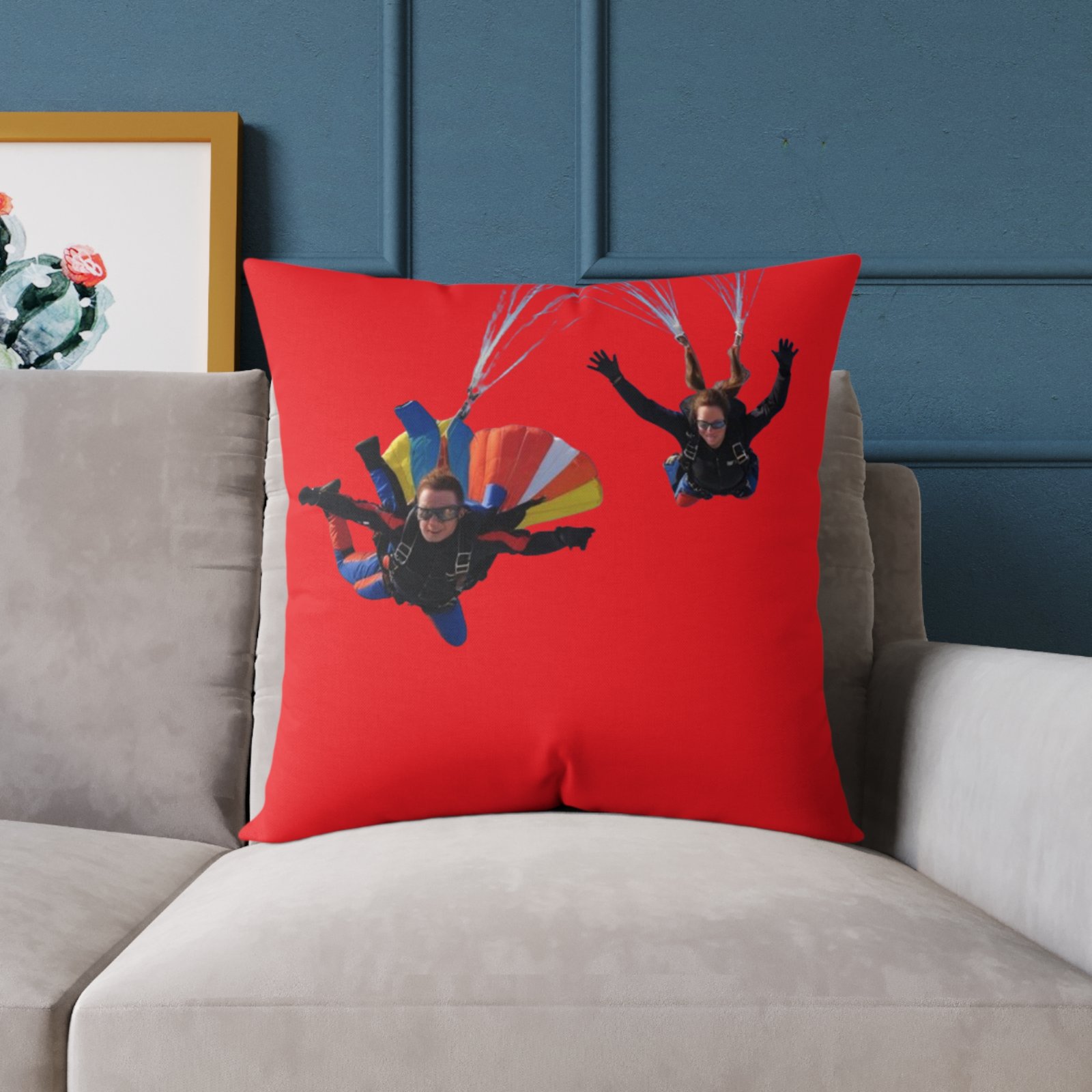 Parachuters Square Poly Canvas Pillow - Image 15