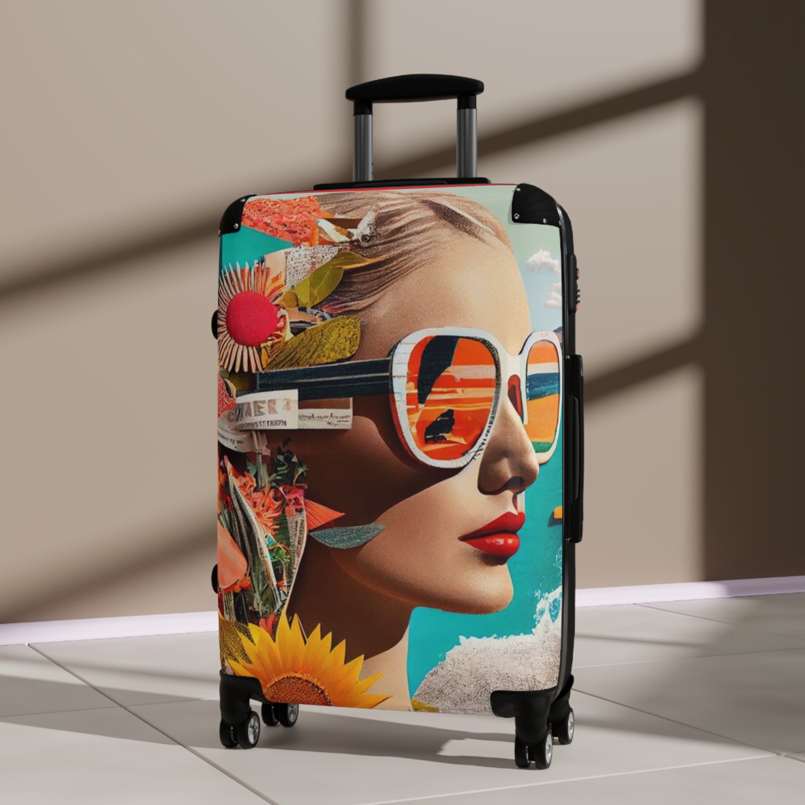 Retro Vintage 70s Prin t Suitcase Flight Case, Vintage Case, Holiday Luggage, Travel Case, Mothers day, Grandma shopping, Beach Case, Teen - Image 8