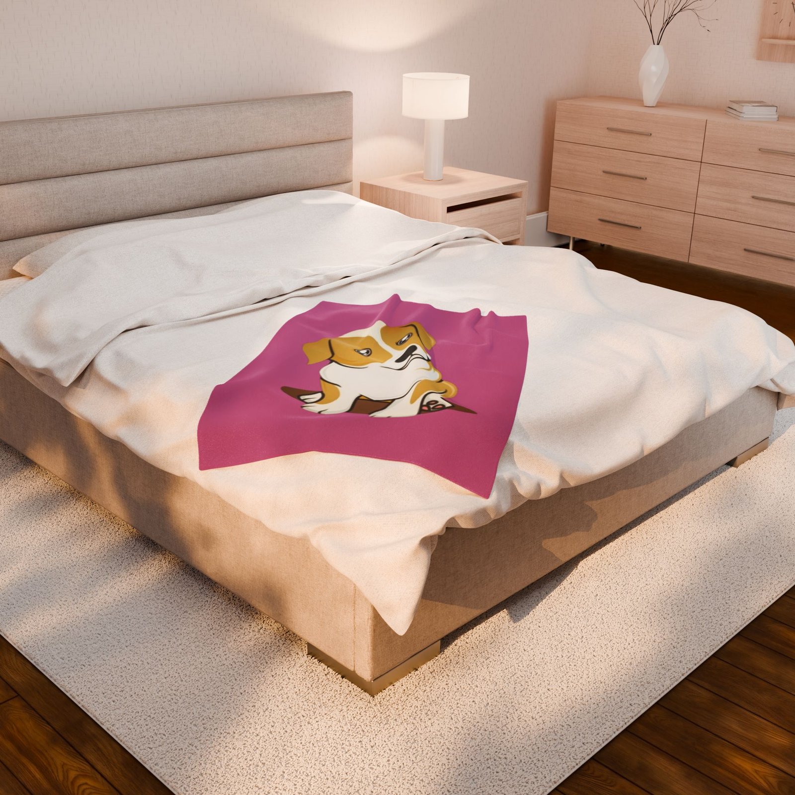 Terrier Dog Custom Dog Portrait Velveteen Plush Blanket | Cozy Pet Lover Gift - Image 4