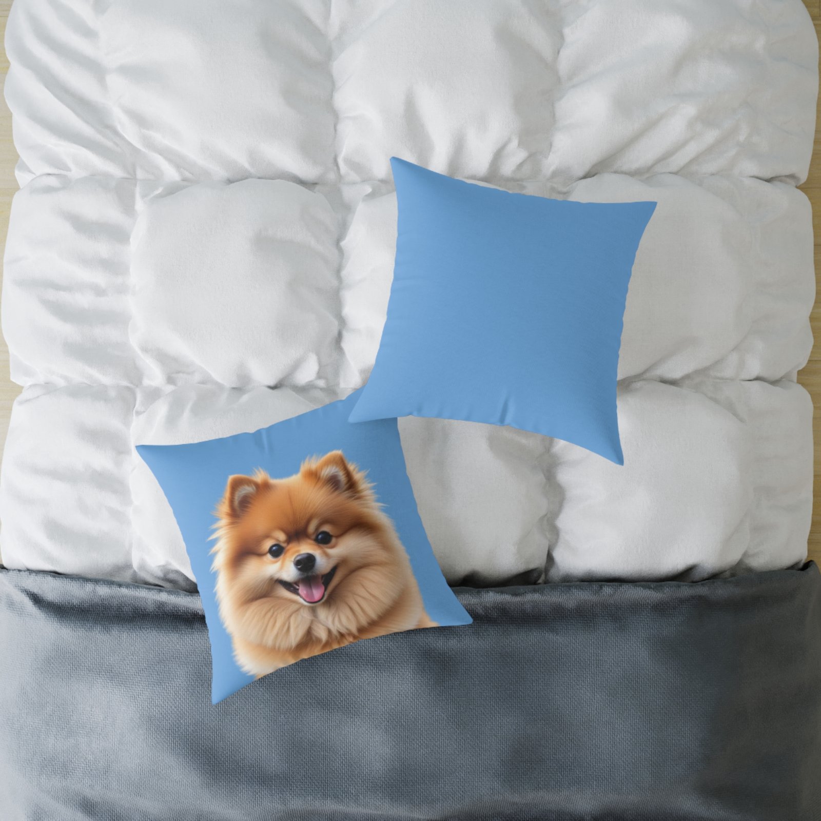 Pomeranian Dog Square Poly Canvas Pillow - Image 12