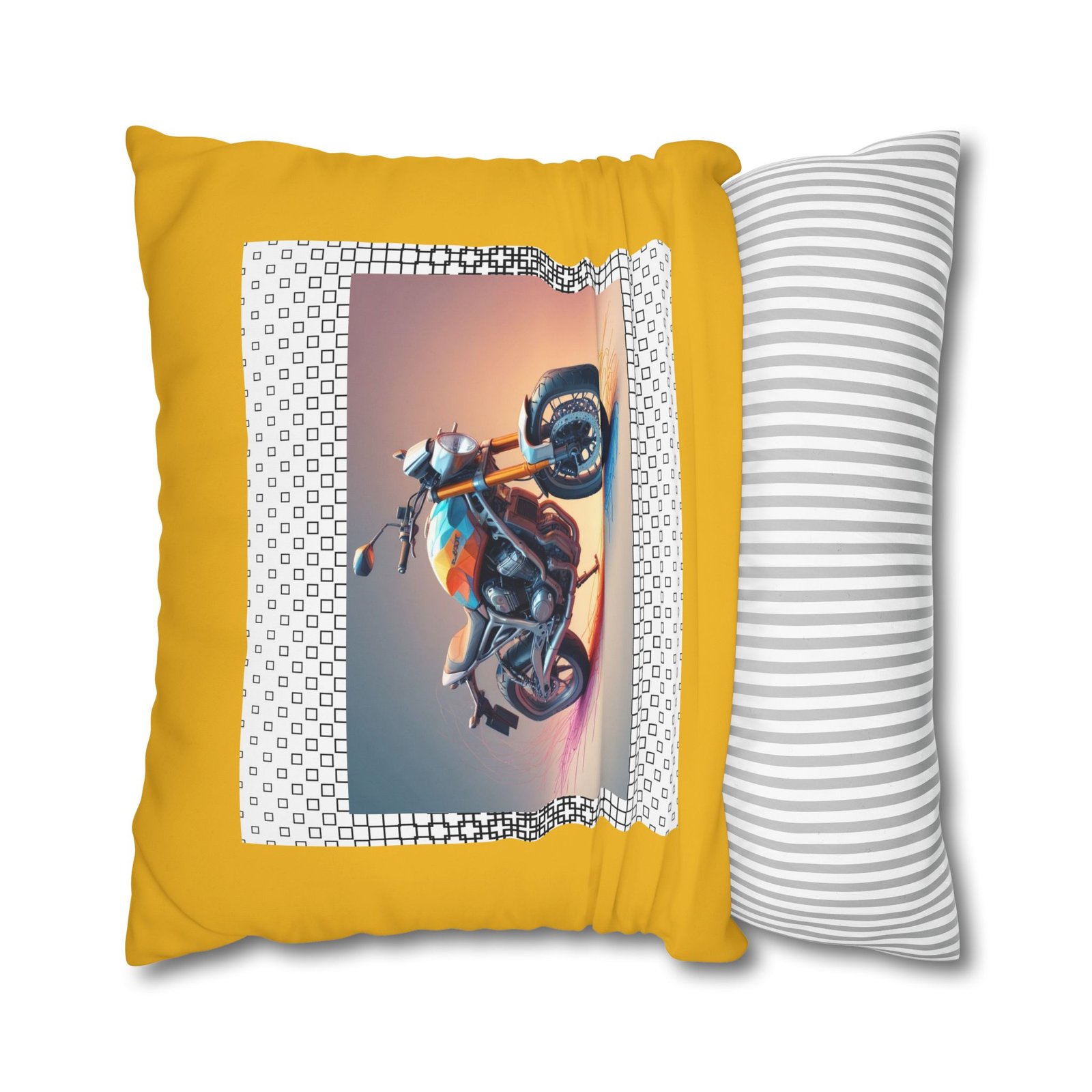 Scrambling Bikes Square Poly Canvas Pillowcase - Image 18
