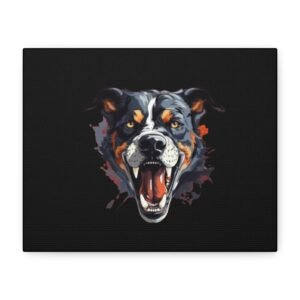 Rottweiler Dog Canvas Art - 1.25" Stretched Matte Print for Pet Lovers
