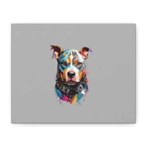 Bull Terrier Dog Canvas Art - 1.25" Stretched Matte Print for Pet Lovers