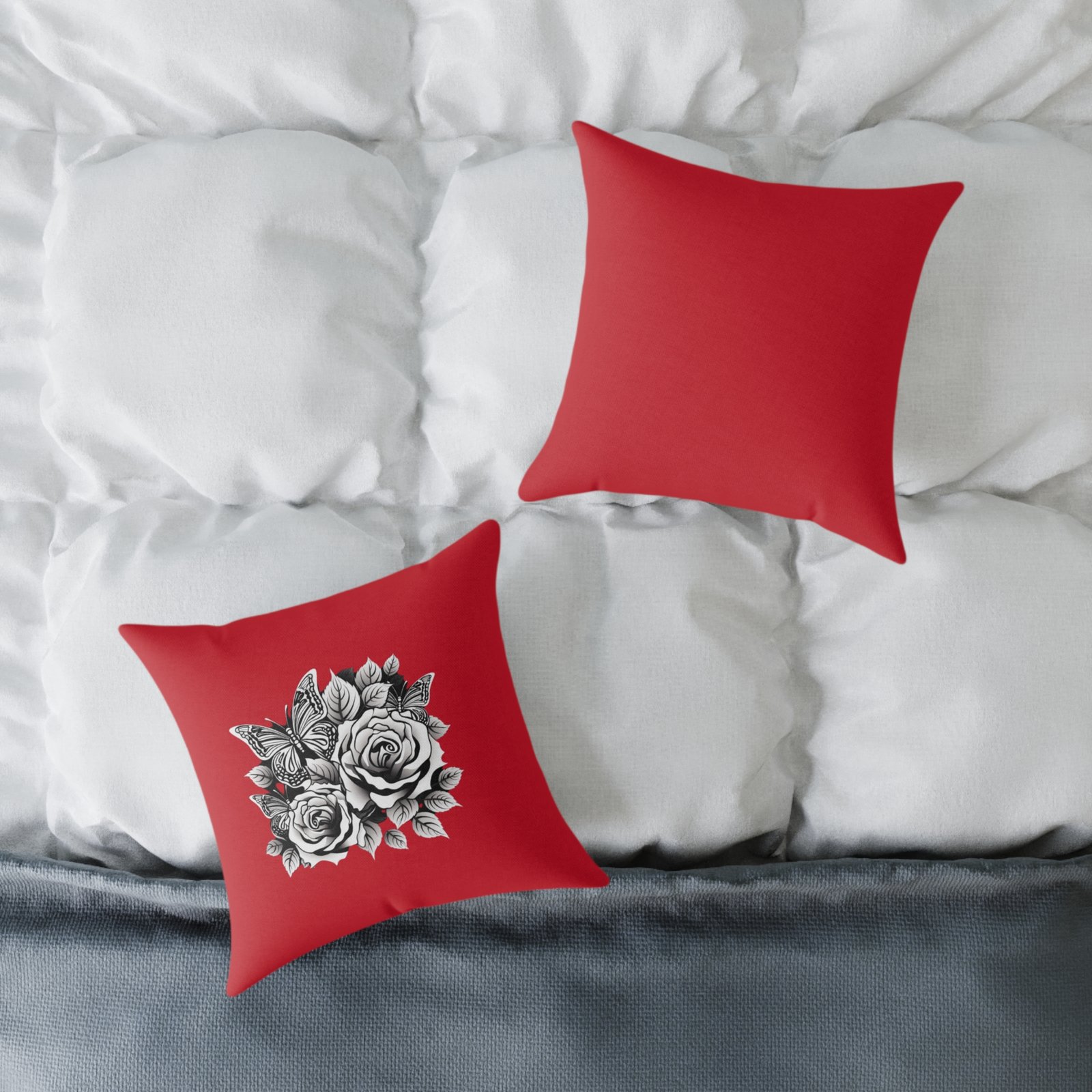 Butterfly Square Poly Canvas Pillow - Image 4