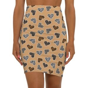 Elegant Zebra Mid-Waist Pencil Skirt for Women - Perfect for Work or Casual Outings