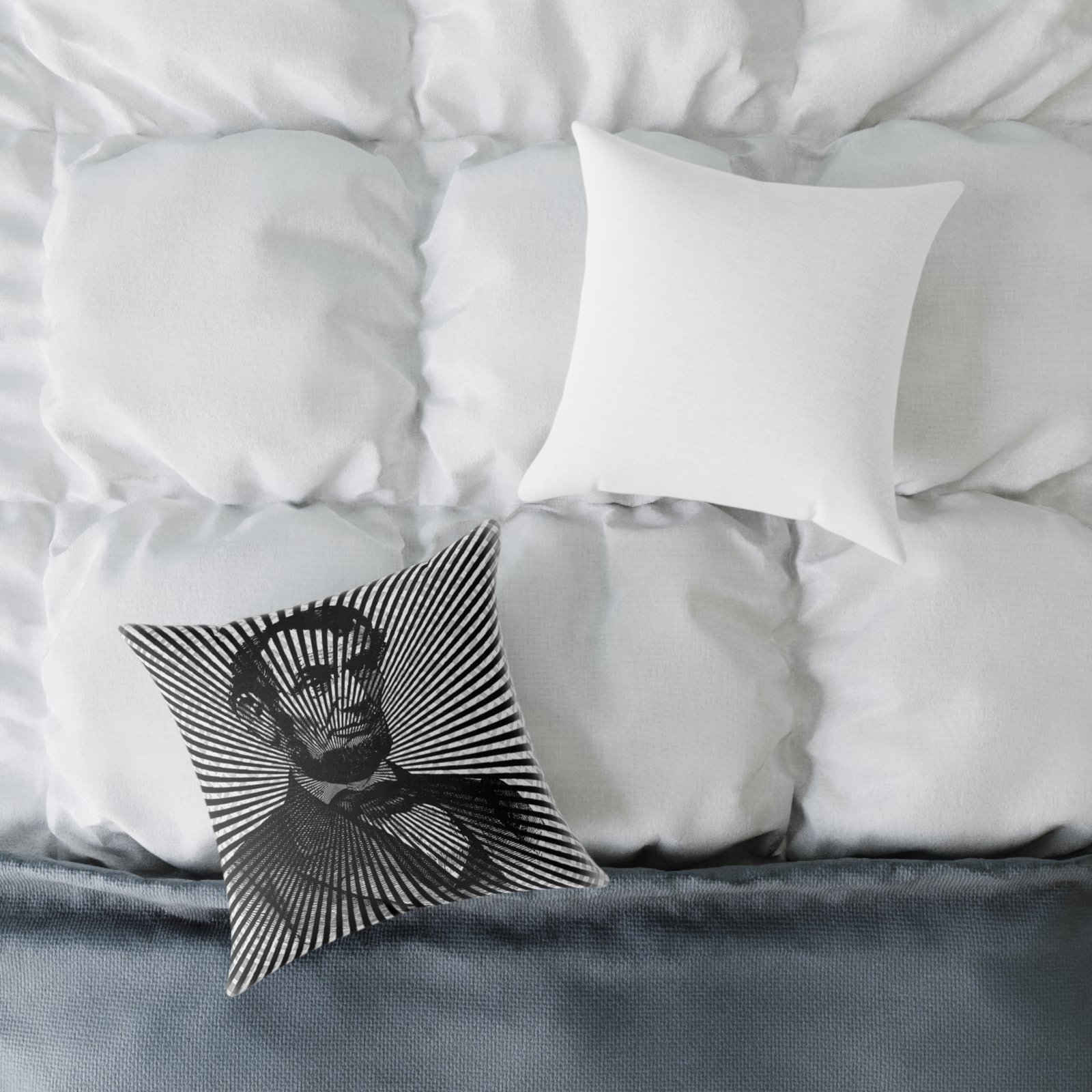 Abraham Lincoln Square Poly Canvas Pillow - Image 4