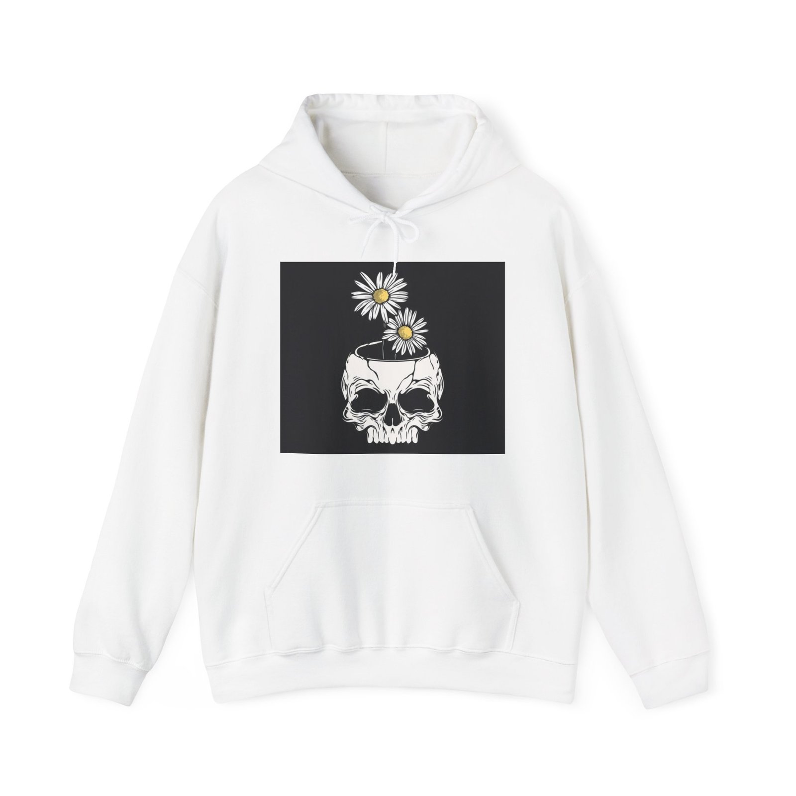 Skull Roses Tattoo Flowers Hoodie, Gothic Sweatshirt, Edgy Pullover, Dark Floral