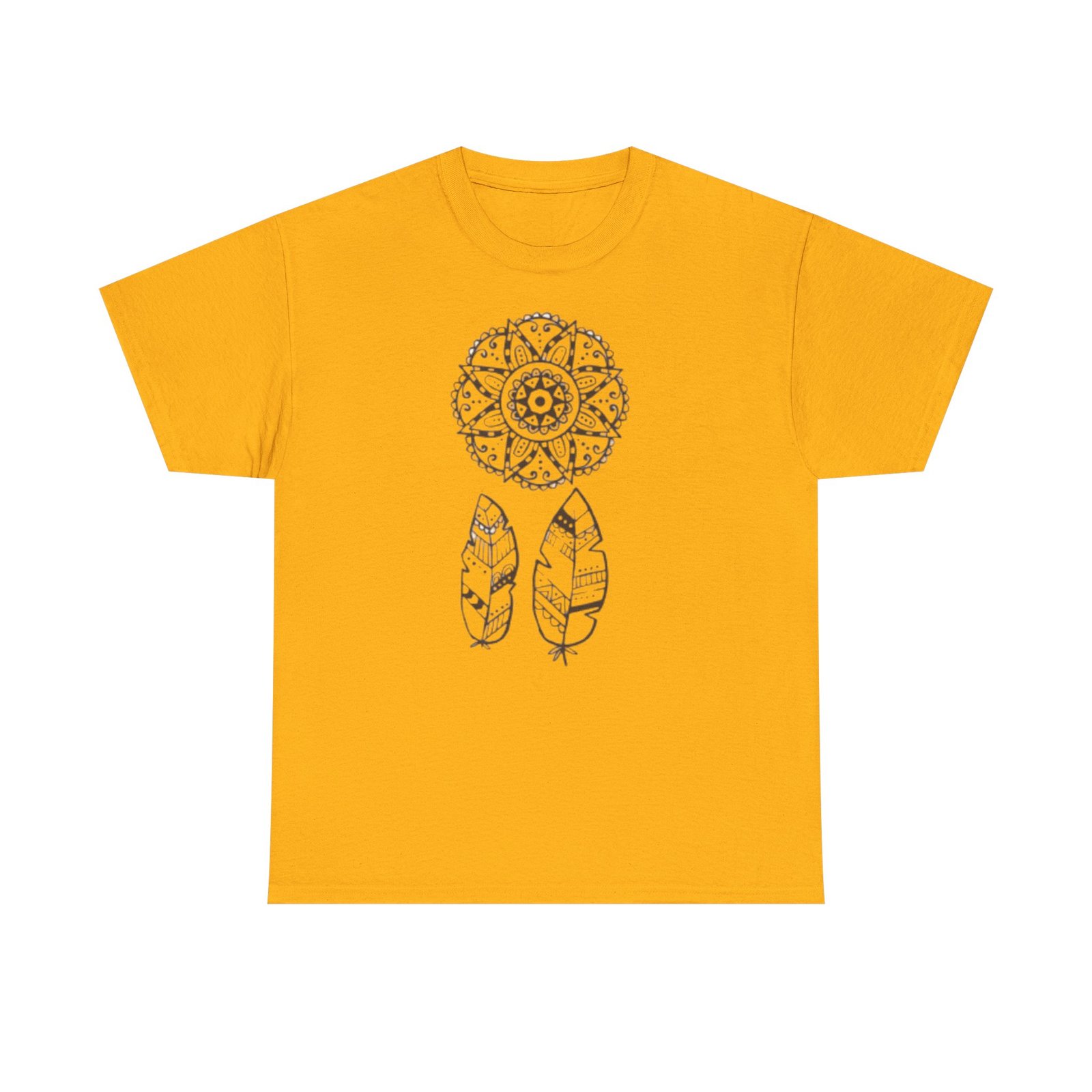 Vibrant Dream Catcher Tattoo Unisex Heavy Cotton Tee, Soft Graphic Tee, Casual Wear, Festival Shirt, Gift for Flower Lovers - Image 13