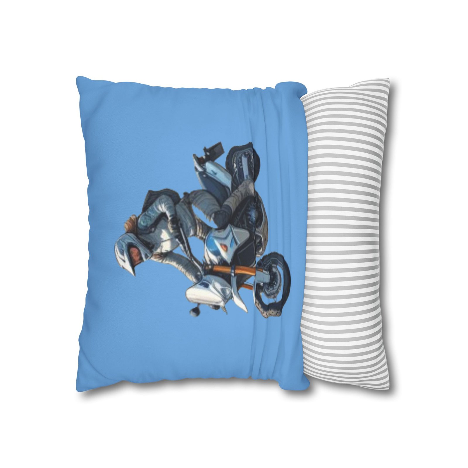 Scrambling Bikes Square Poly Canvas Pillowcase - Image 6