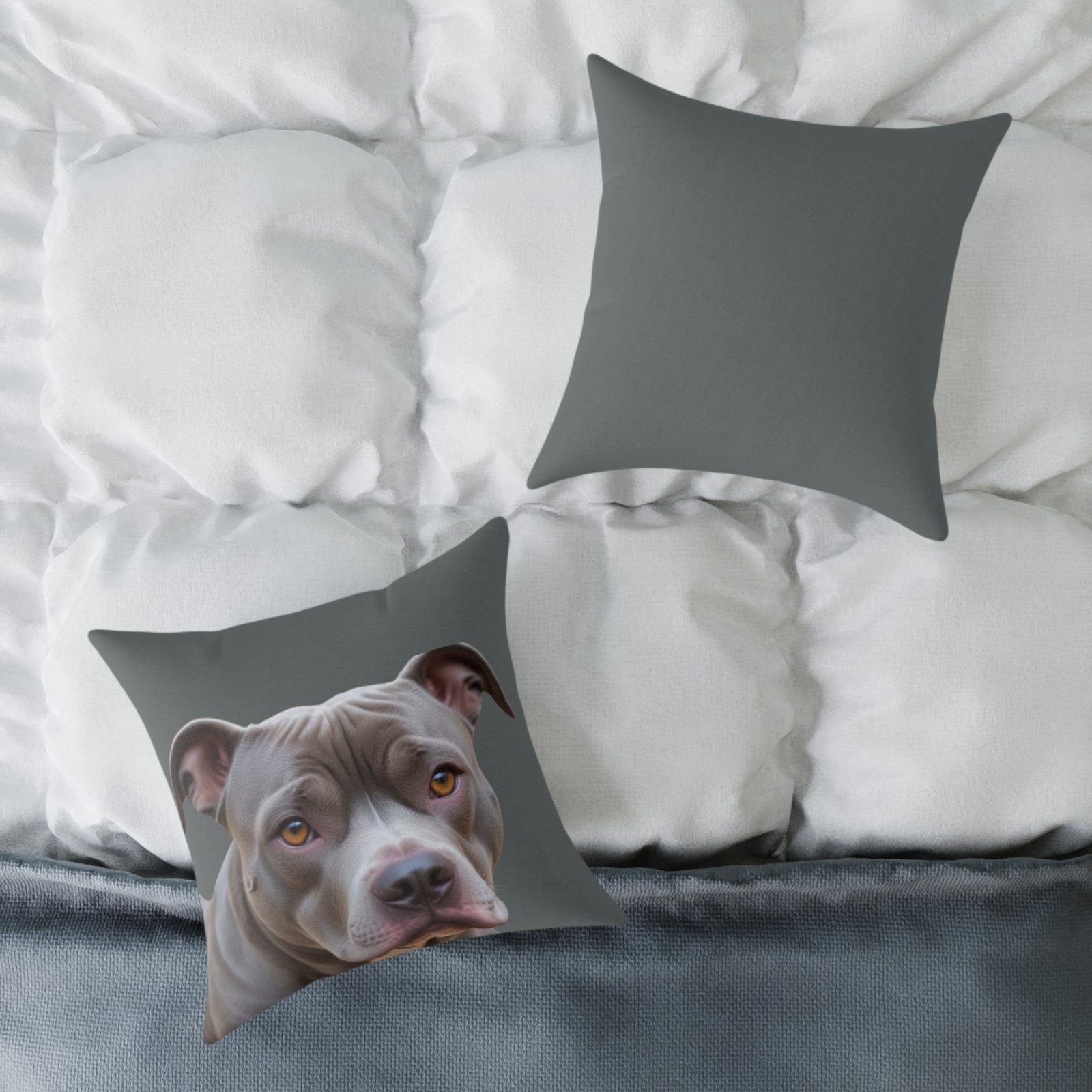Staffordshire Bull Terrier Square Poly Canvas Pillow - Image 8